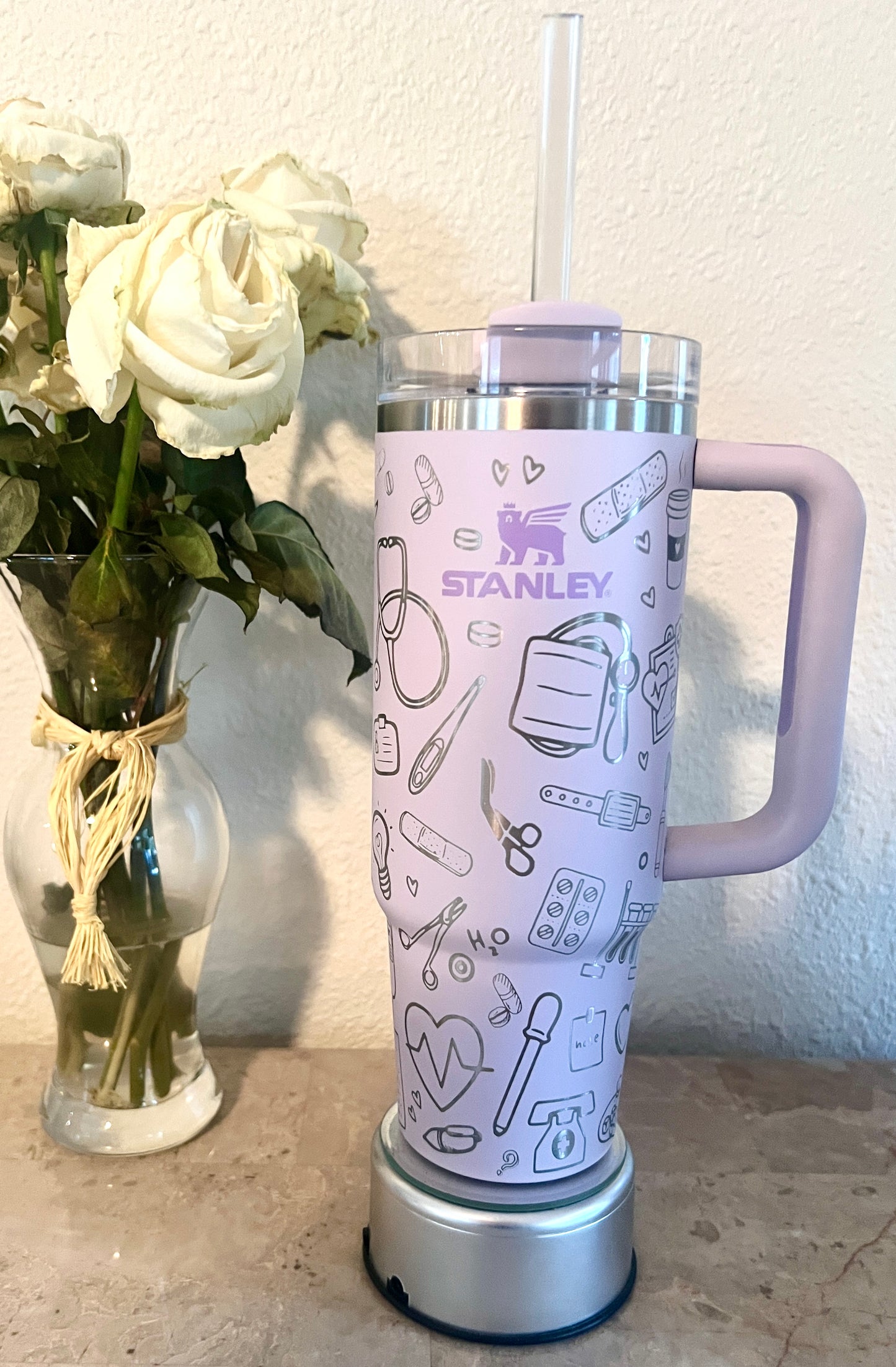 NURSE LIFE-30 OZ Stanley H2.0 Quencher Tumbler With Handle-Full Wrap Engraved