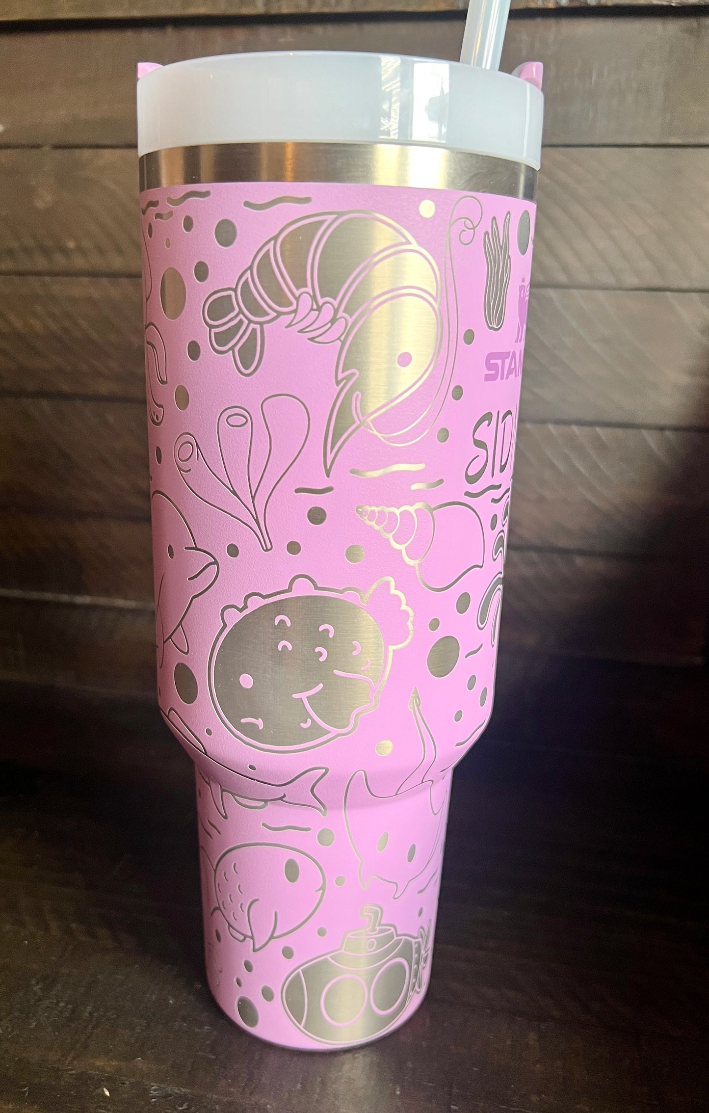 OCEAN LIFE- Engraved Stanley Travel Quencher H2.0 Tumbler - Stanley Cup- 40 oz.