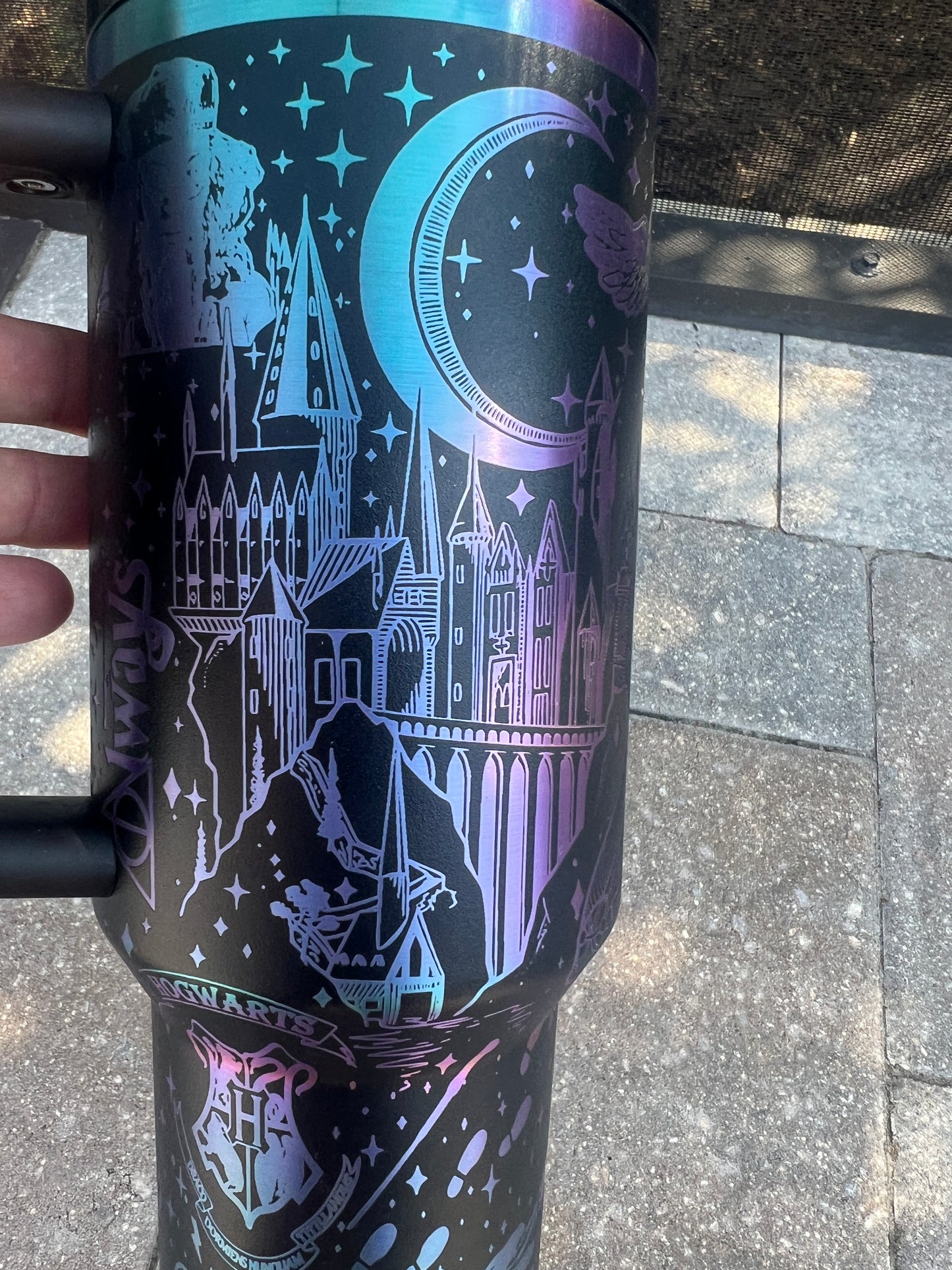 Harry Potter - Wizards -40 Oz Stanley Quencher H2.0 Travel Tumbler with Handle - Full Wrap Engraved