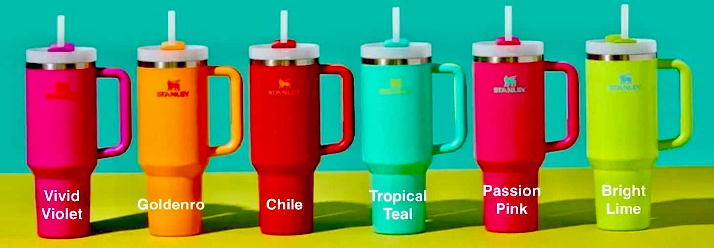 Swiftie -40 Oz or 30 Oz Stanley Quencher H2.0 Travel Tumbler with Handle - Full Wrap Engraved (Copy)