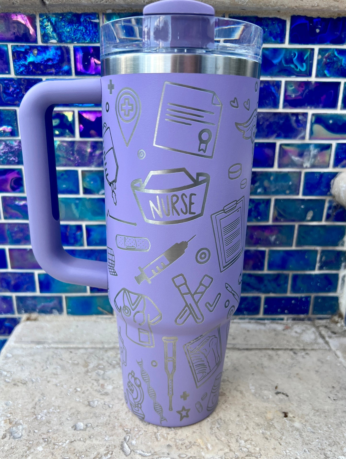 NURSE LIFE-30 OZ Stanley H2.0 Quencher Tumbler With Handle-Full Wrap Engraved