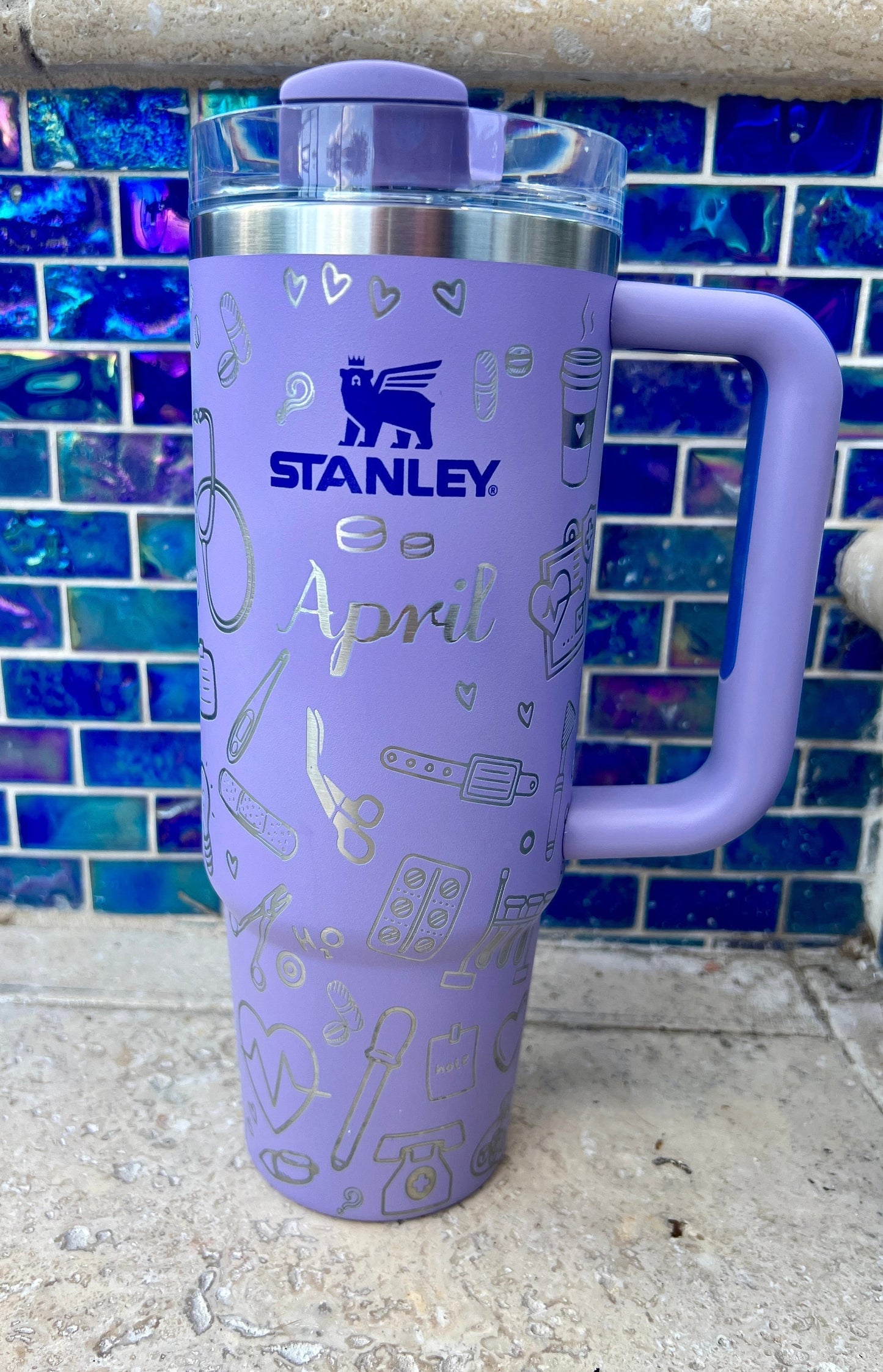 NURSE LIFE-30 OZ Stanley H2.0 Quencher Tumbler With Handle-Full Wrap Engraved