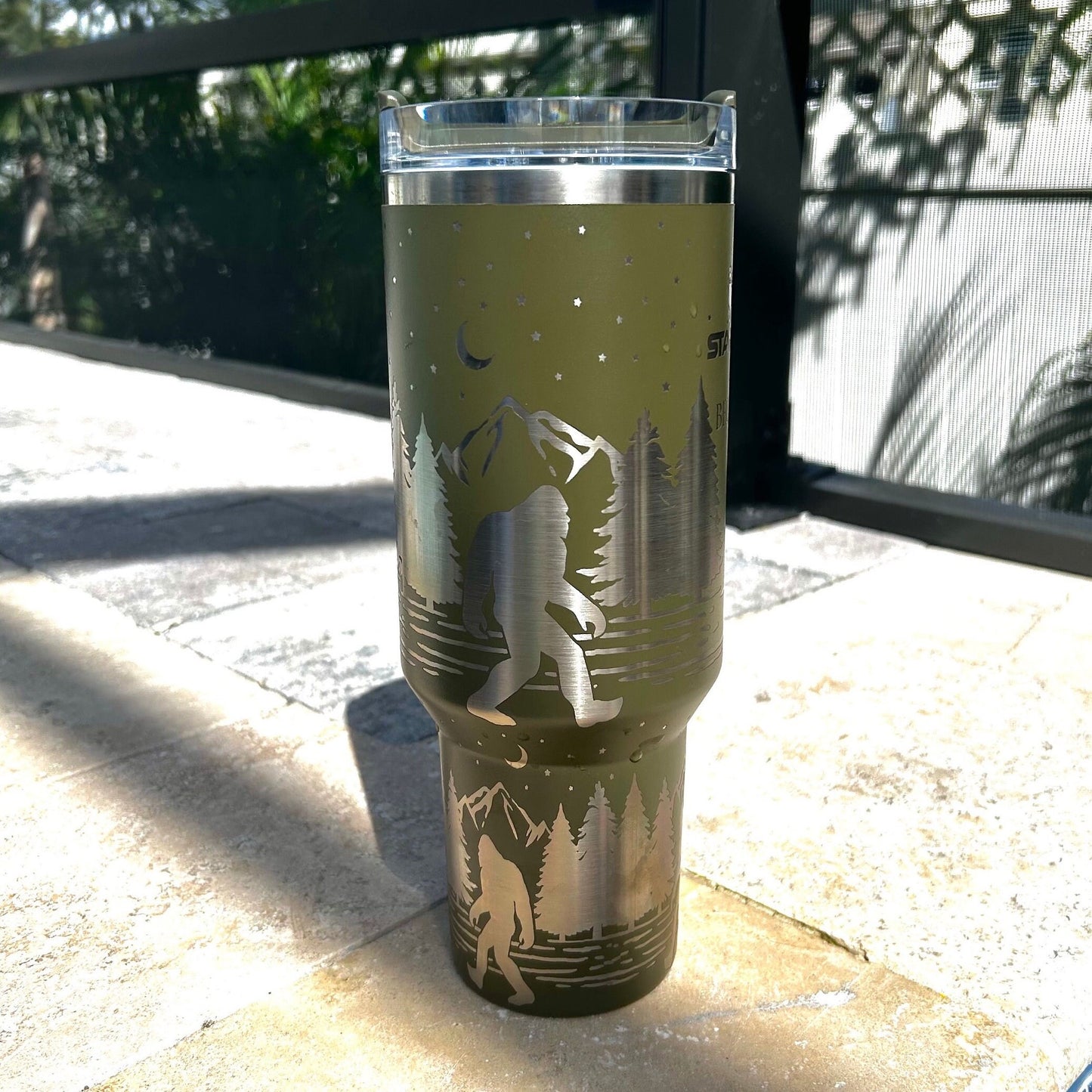 Sasquatch-Stanley 40OZ H2.0 Quencher Tumbler-Full Wrap Laser Engraved
