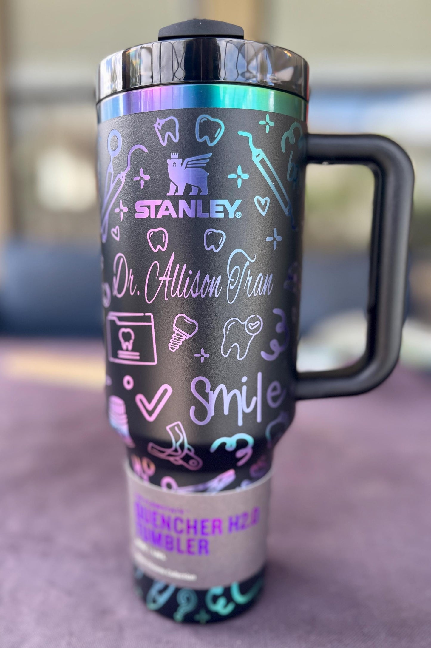 Stanley Black Chroma 30 oz. Limited Edition, Laser Engraved, Quencher H2.0