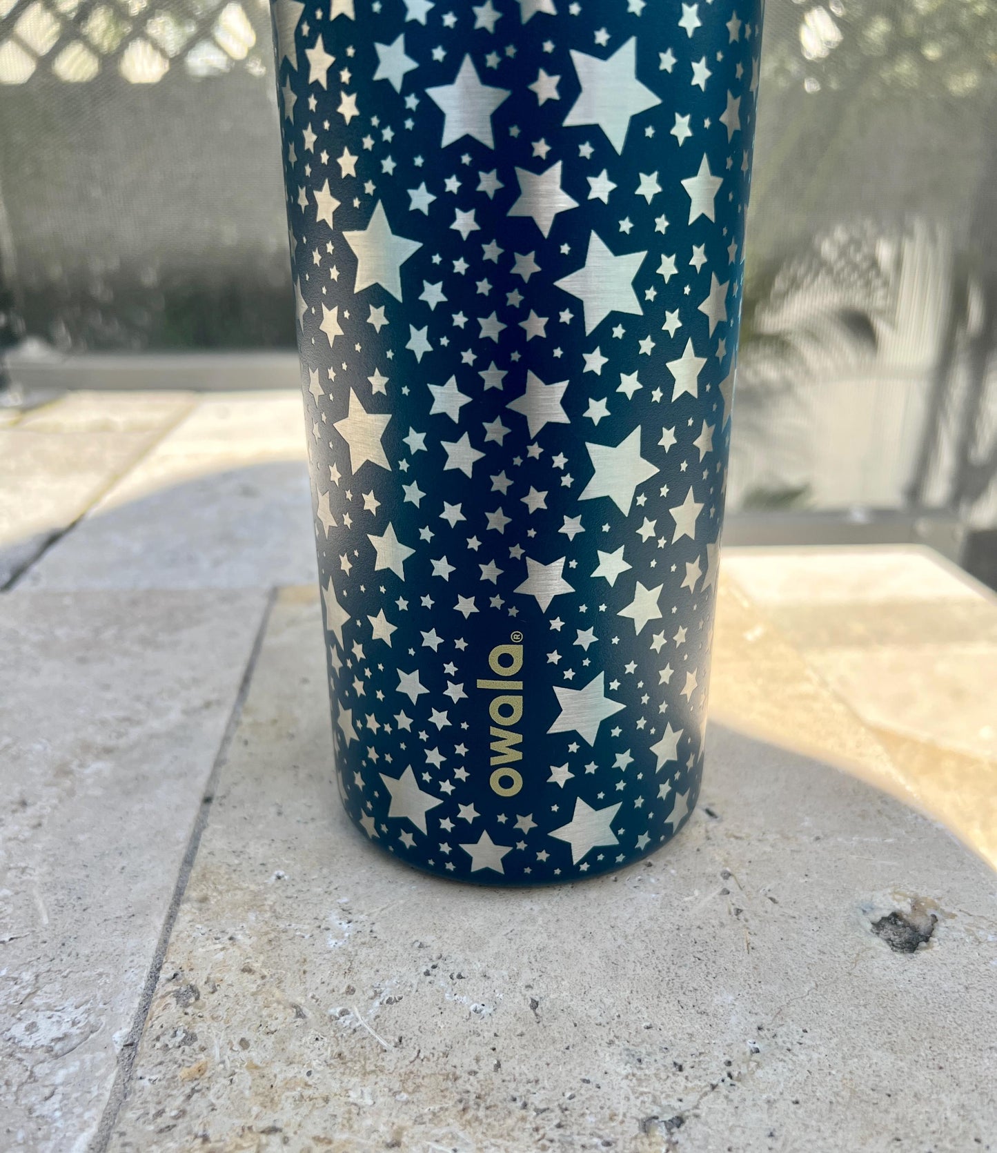 Engraved Stars Owala Tumbler: Full Wrap, Laser Engraved