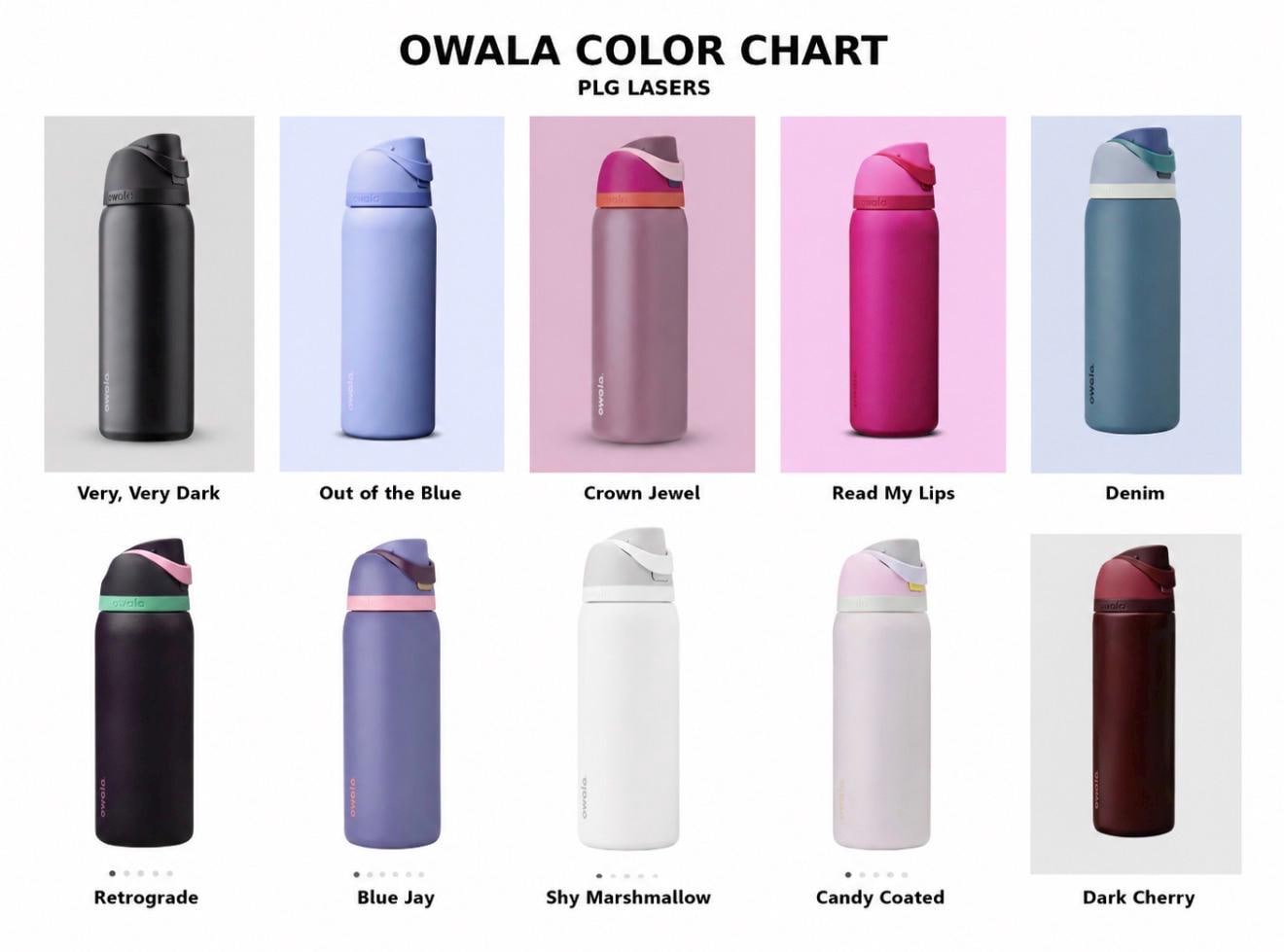 Stars Engraved Owala Tumbler: Full Wrap, Laser Engraved