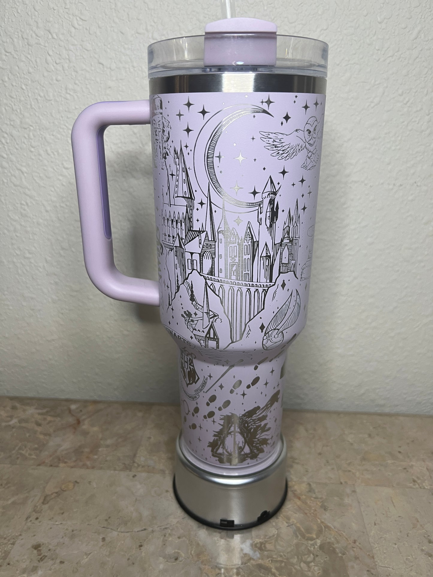 Harry Potter - Wizards -40 Oz Stanley Quencher H2.0 Travel Tumbler with Handle - Full Wrap Engraved