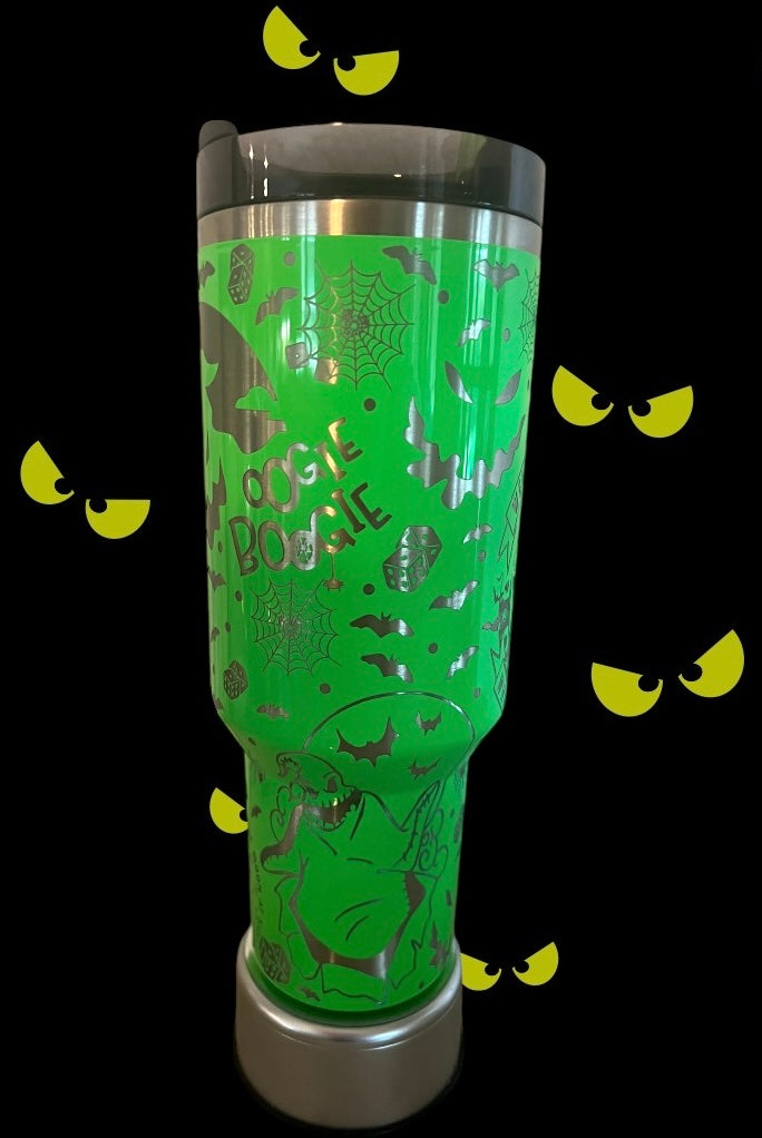 Oogie Boogie -40 Oz Stanley Quencher H2.0 Travel Tumbler with Handle - Full Wrap Engraved