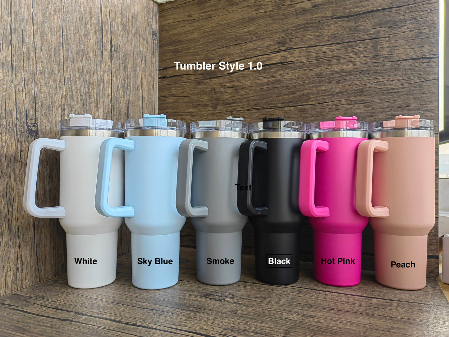 Ghosty-40 Oz Stanley Quencher H2.0 Travel Tumbler with Handle - Full Wrap Engraved