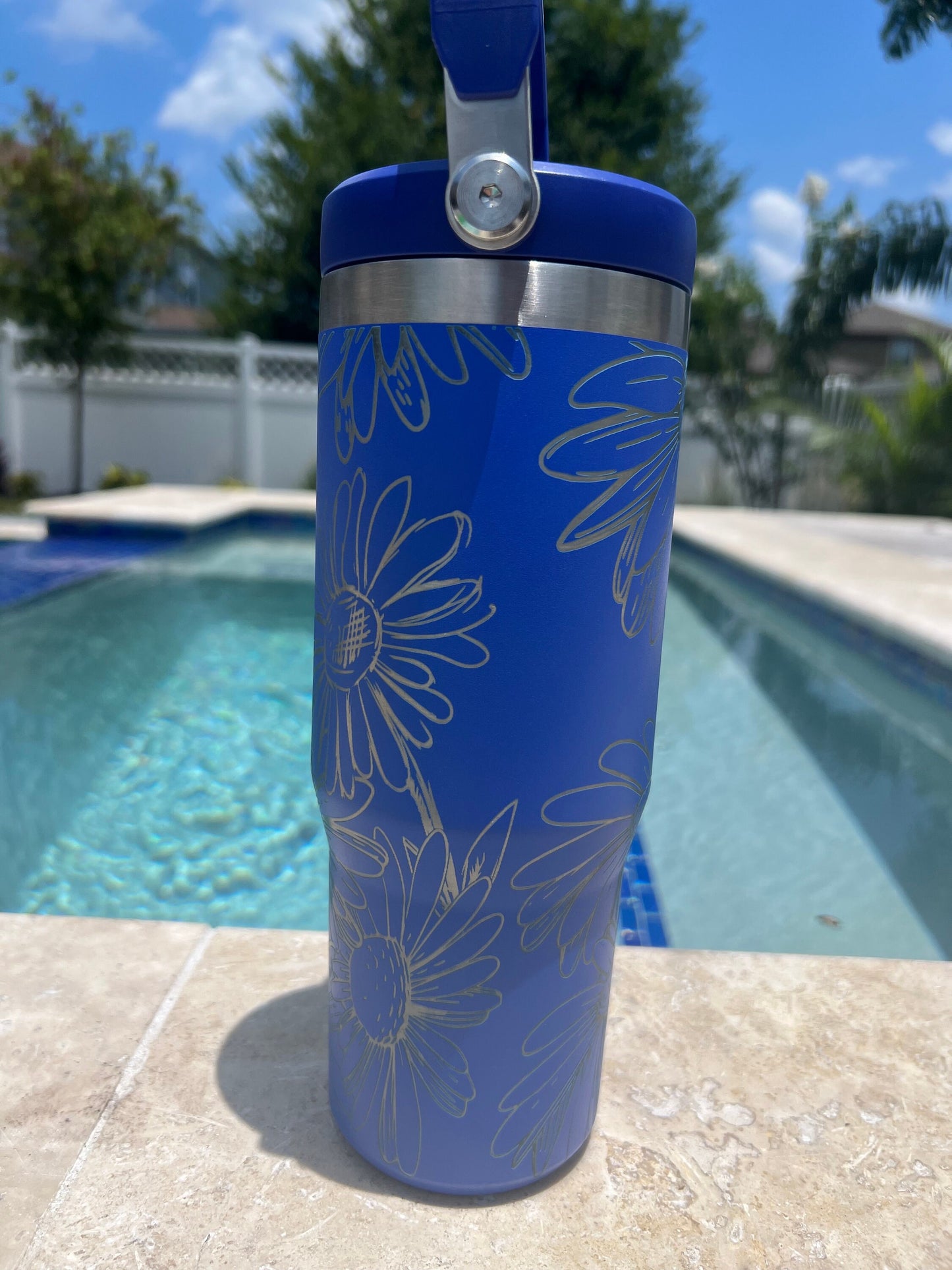 30 Oz DAISY Stanley Iceflow Flip Straw-Engraved