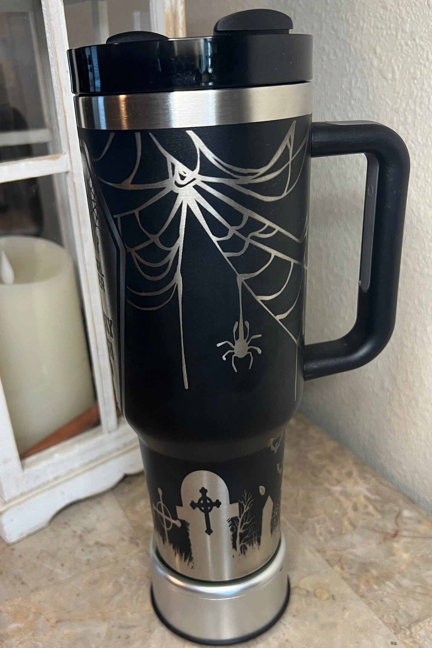 Spooky Season Engraved 40 Oz Tumbler - Stanley or Unbranded