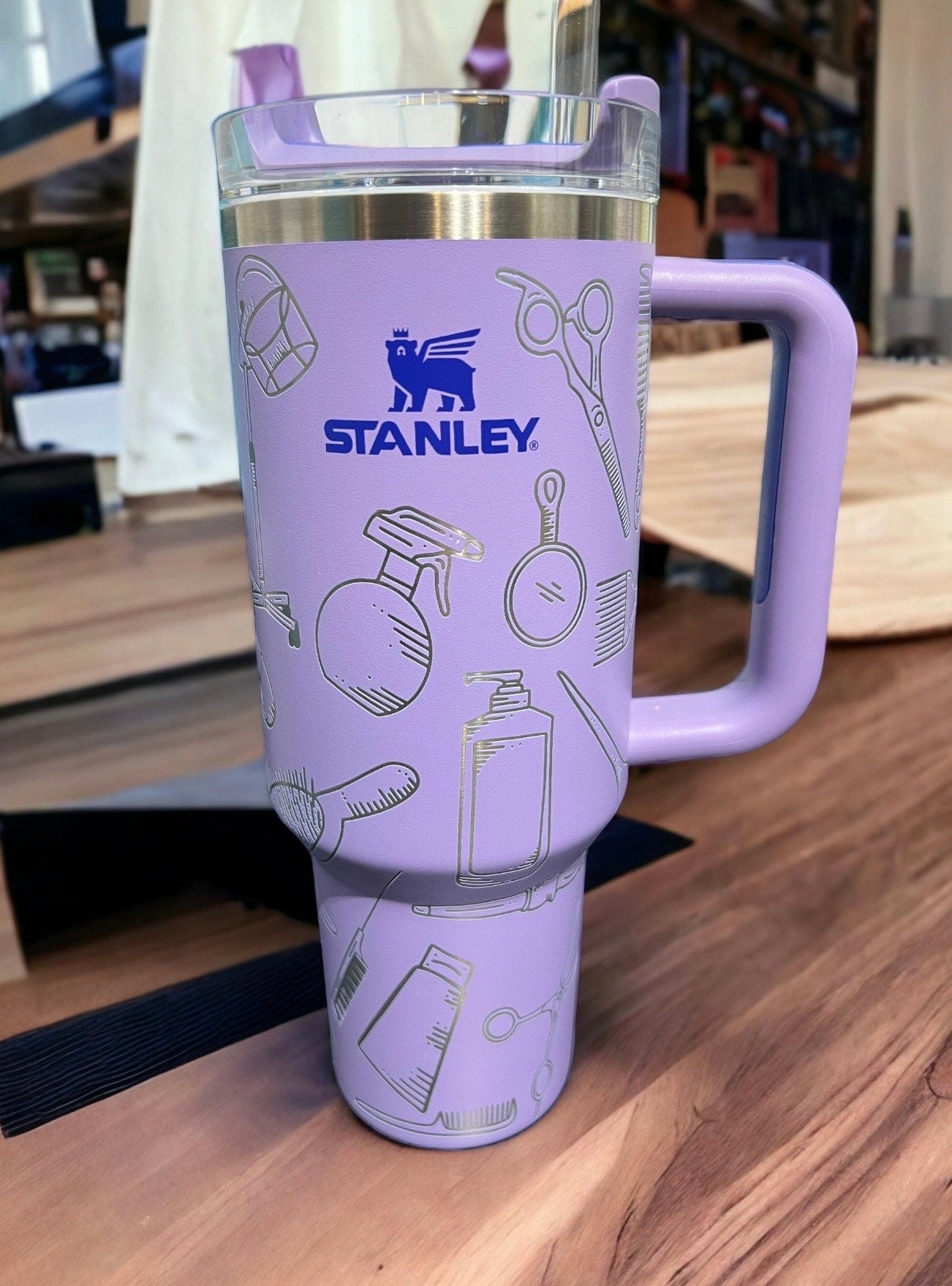 Hair Stylist Engraved Stanley Tumbler - 40 Oz Quencher with Handle