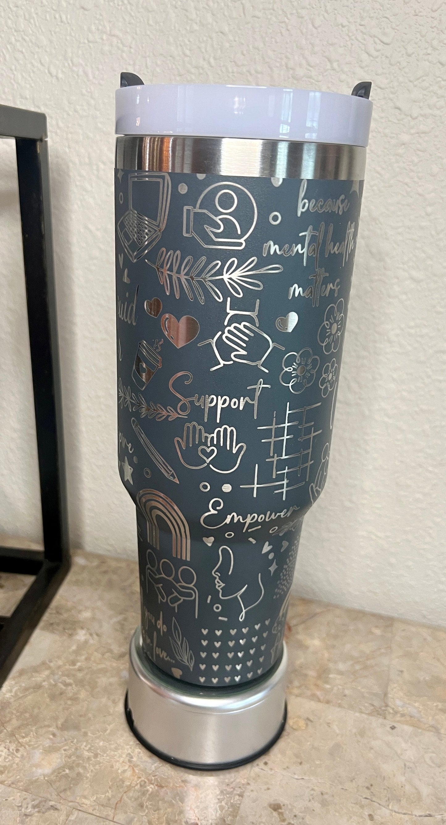 Laser Engraved Social Worker Tumbler - 40 Oz Stanley or Unbranded Travel Quencher