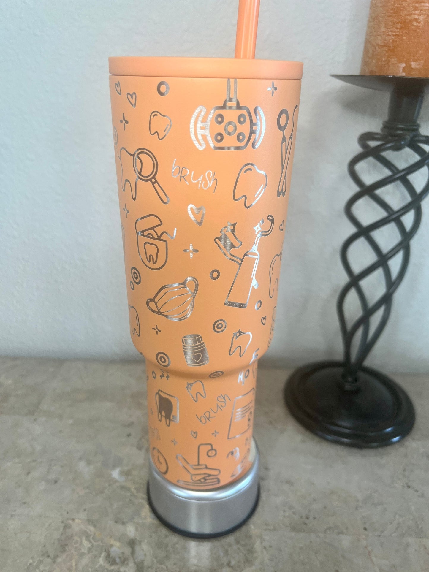 Dental Work-Simple Modern 40 Oz Trek Tumbler - Fully Engraved Wrap