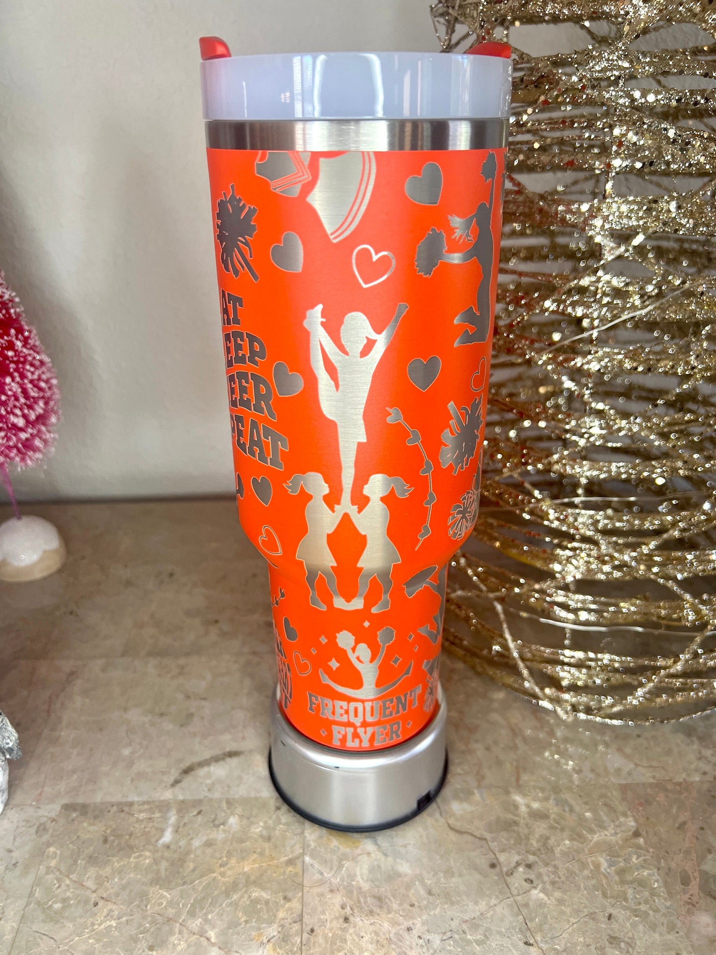 CHEER-Stanley 40OZ H2.0 Quencher Tumbler-Full Wrap Laser Engraved