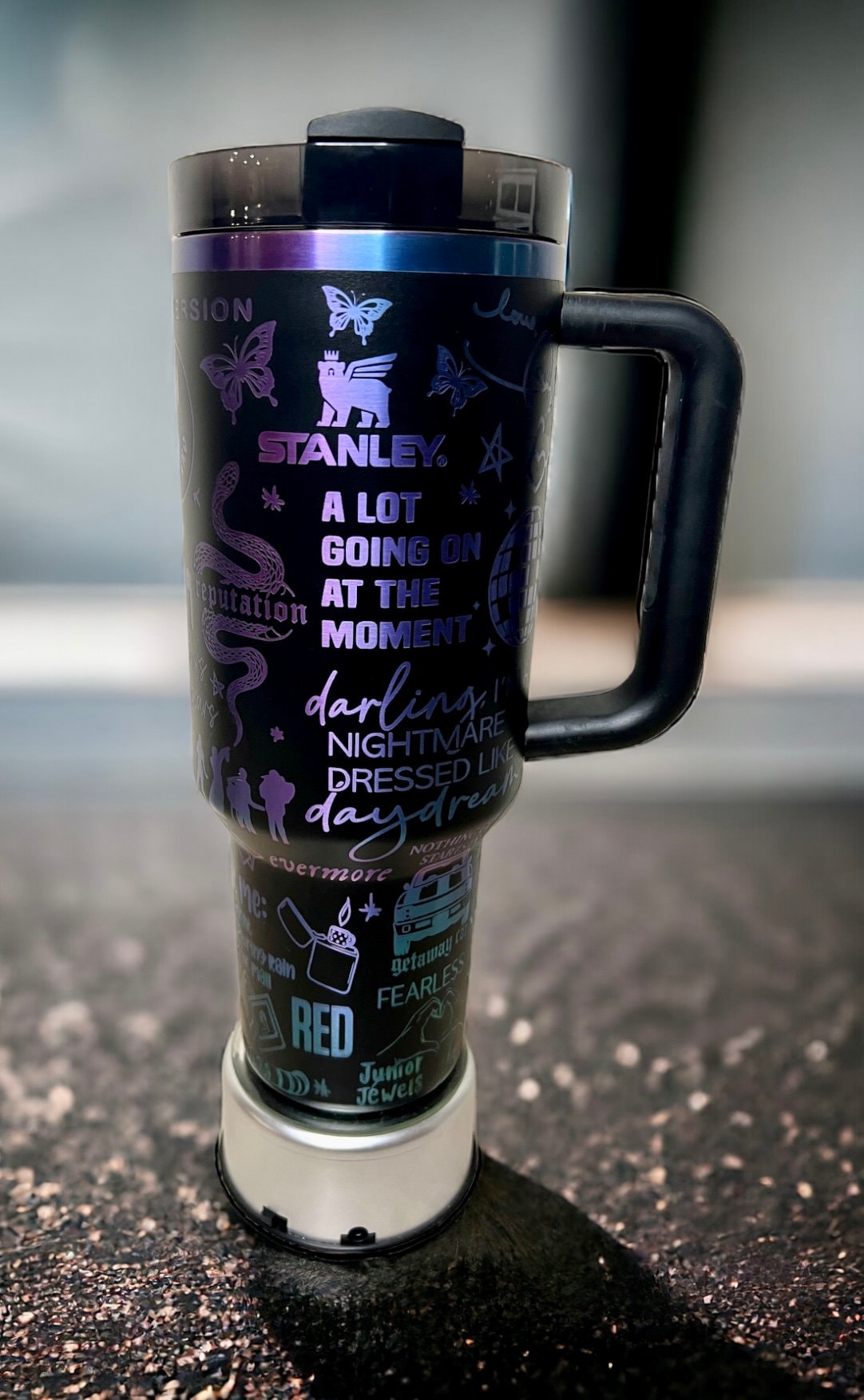 Stanley Black Chroma 40 oz. Limited Edition, Laser Engraved, Quencher H2.0