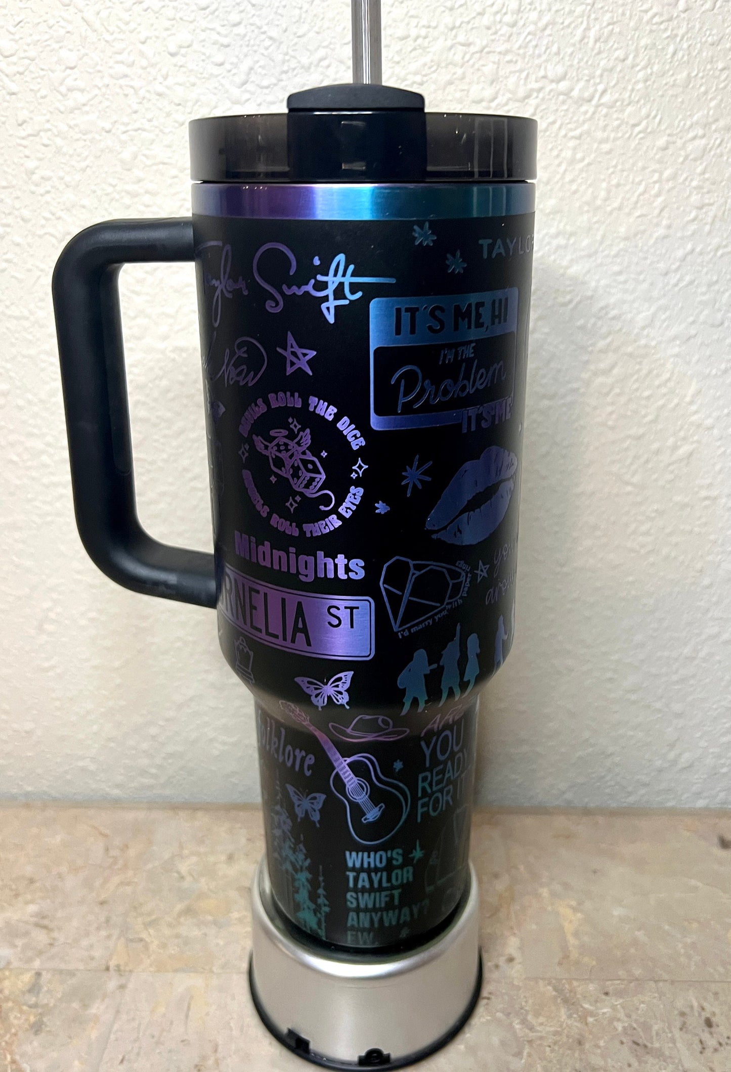 Stanley Black Chroma 40 oz. Limited Edition, Laser Engraved, Quencher H2.0