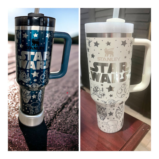 Star Wars-Engraved Stanley Travel Quencher H2.0 Tumbler -40 OZ