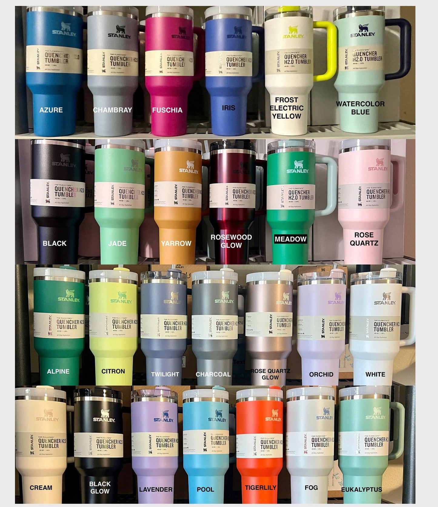 Personalized Floral Laser Engraved Stanley Tumbler - 40oz