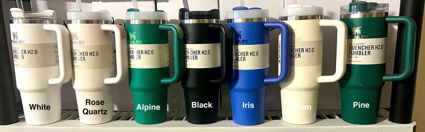 Little Mer Maid-30 OZ Stanley H2.0 Quencher Tumbler With Handle-Full Wrap Engraved