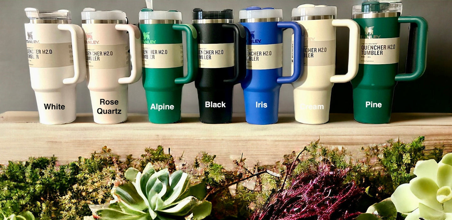 TEACHER-30 OZ Stanley H2.0 Quencher Tumbler With Handle-Full Wrap Engraved-GIFT