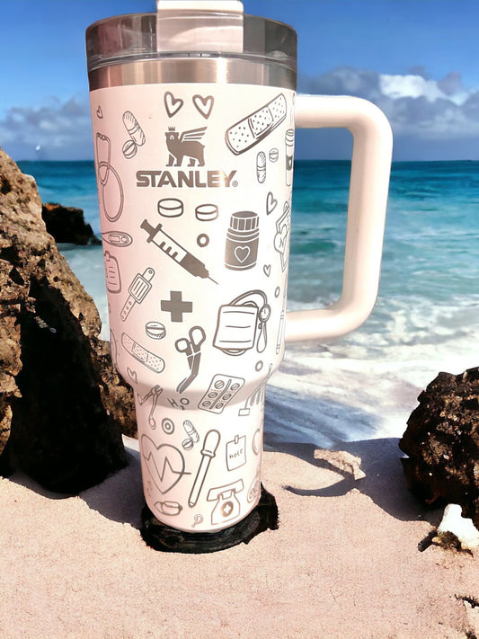 NURSE LIFE-Stanley 40OZ H2.0 Quencher Tumbler-Full Wrap Laser Engraved