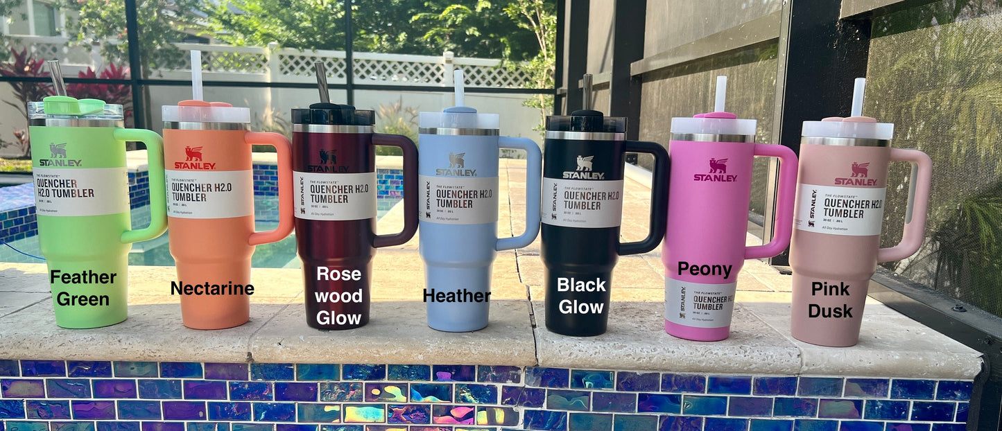 Magic Snacks-Disney 30 OZ Stanley H2.0 Quencher Tumbler With Handle-Full Wrap Engraved