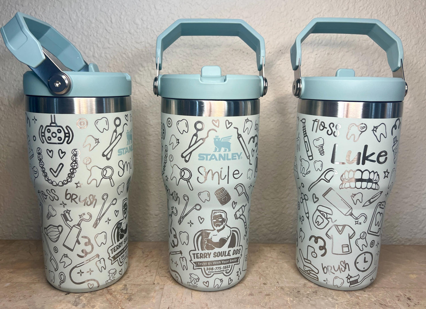 Dental Work-Engraved 20oz Stanley IceFlow Tumbler with Straw