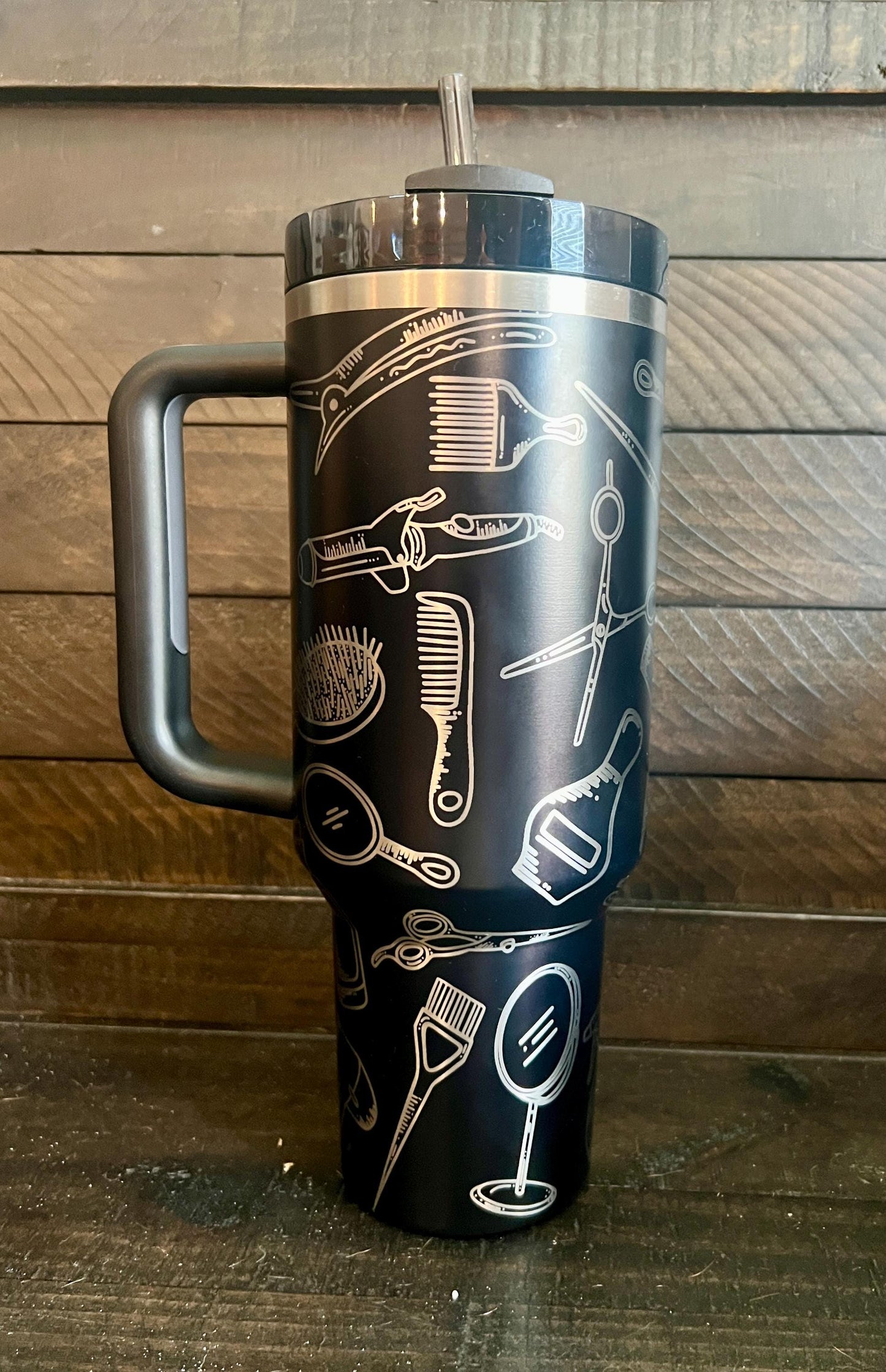 Hair Stylist Engraved Stanley Tumbler - 40 Oz Quencher with Handle