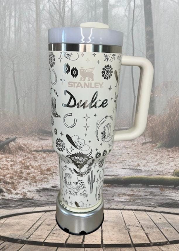 Engraved Highland Cow Stanley Tumbler 40 Oz - Western Country
