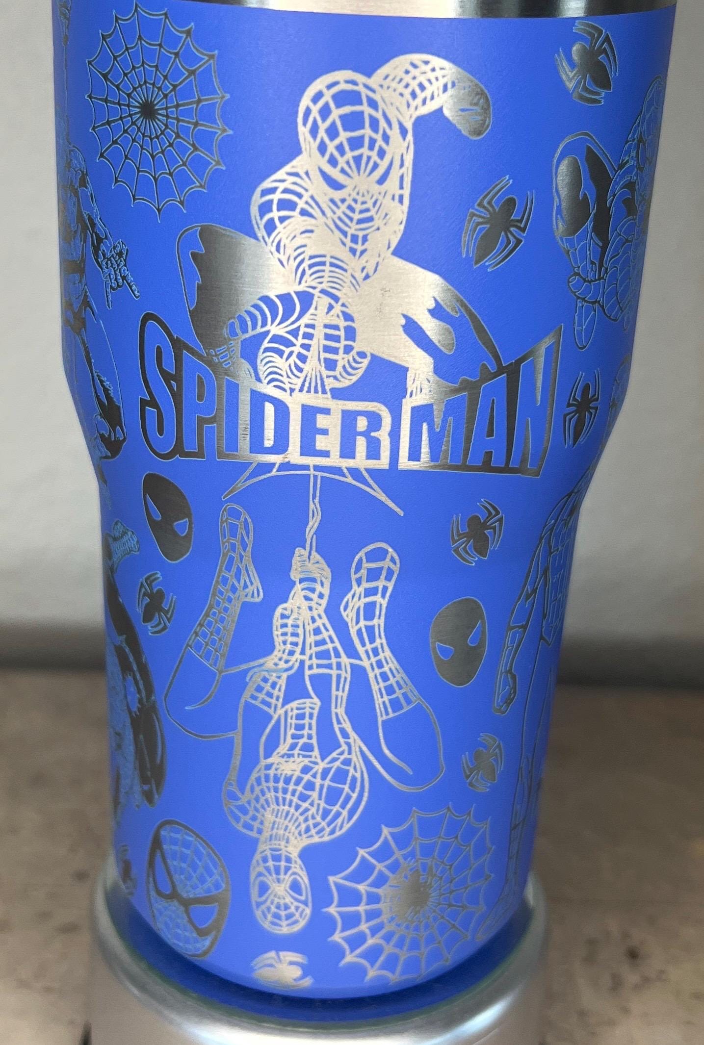 Engraved Spider-Man Stanley IceFlow Tumbler with Straw (20 or 30 Oz)