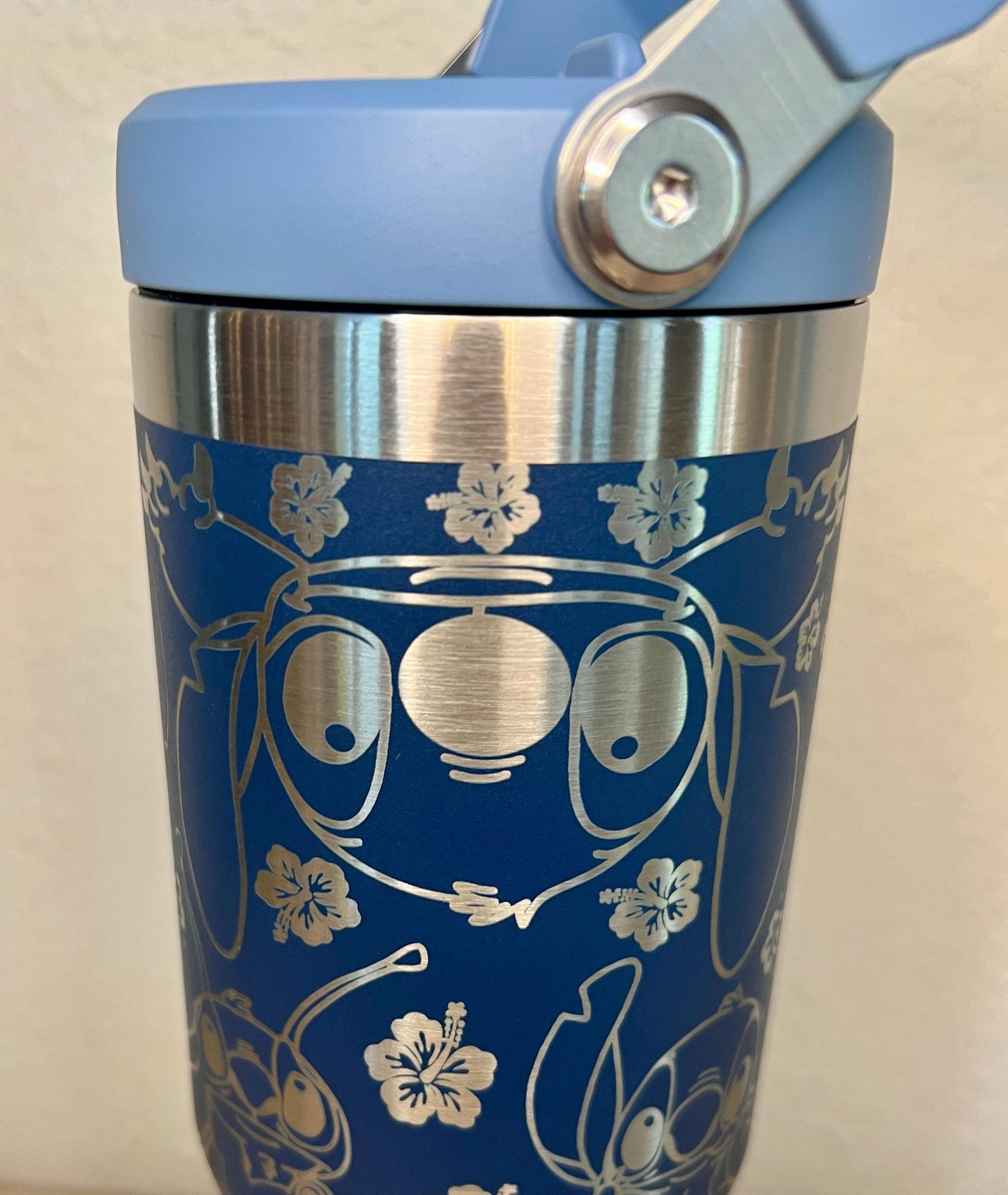 Engraved Blue Alien Stanley Iceflow Flip Straw Tumbler - 30 oz