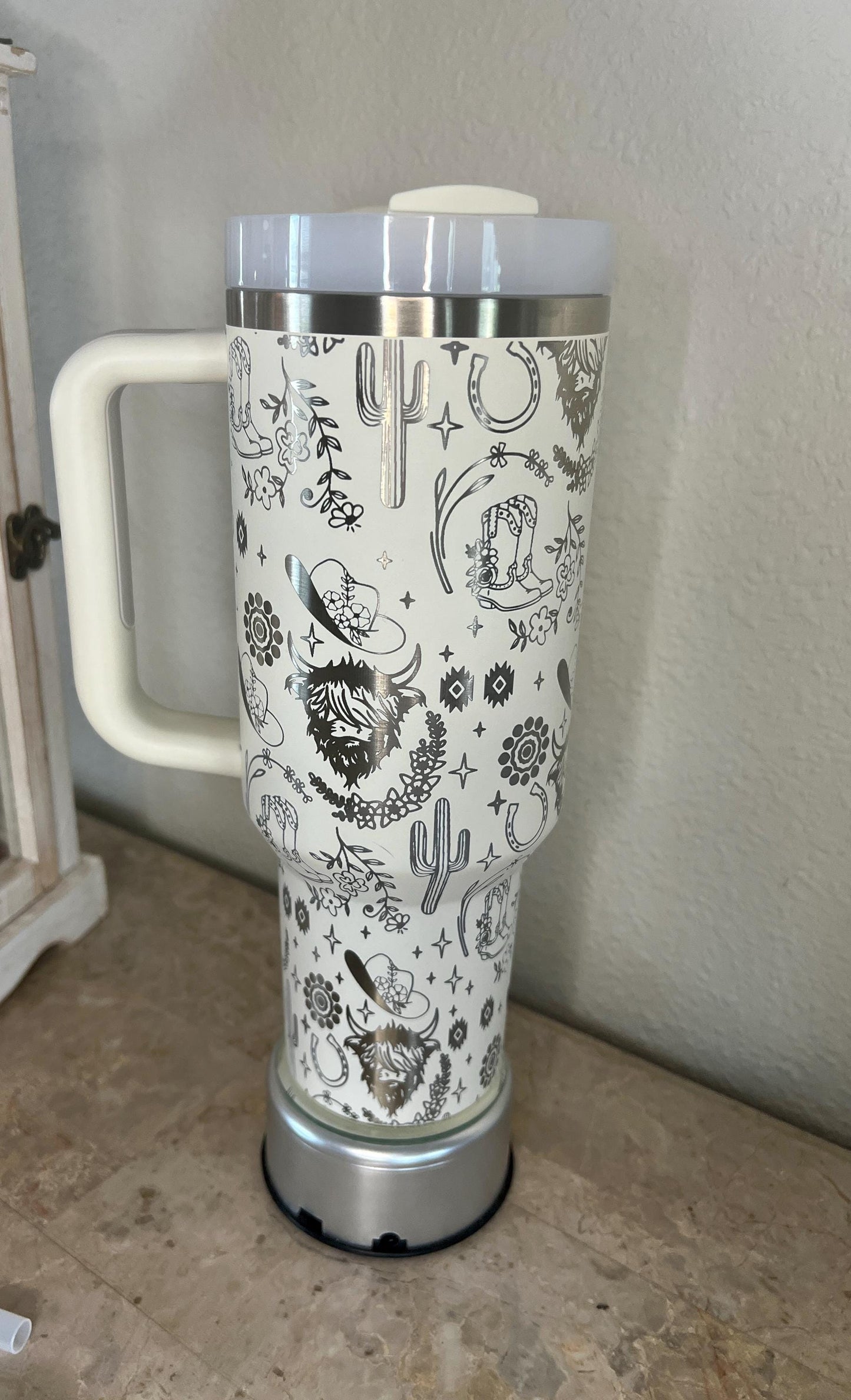 Engraved Highland Cow Stanley Tumbler 40 Oz - Western Country