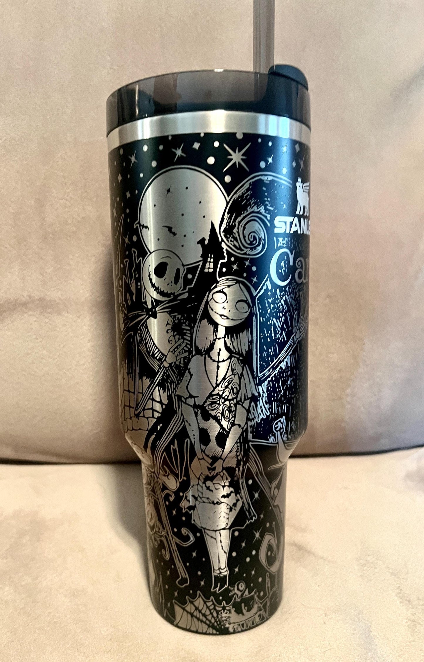 Nightmare Before Christmas Stanley Tumbler: 40 Oz Engraved Travel Mug