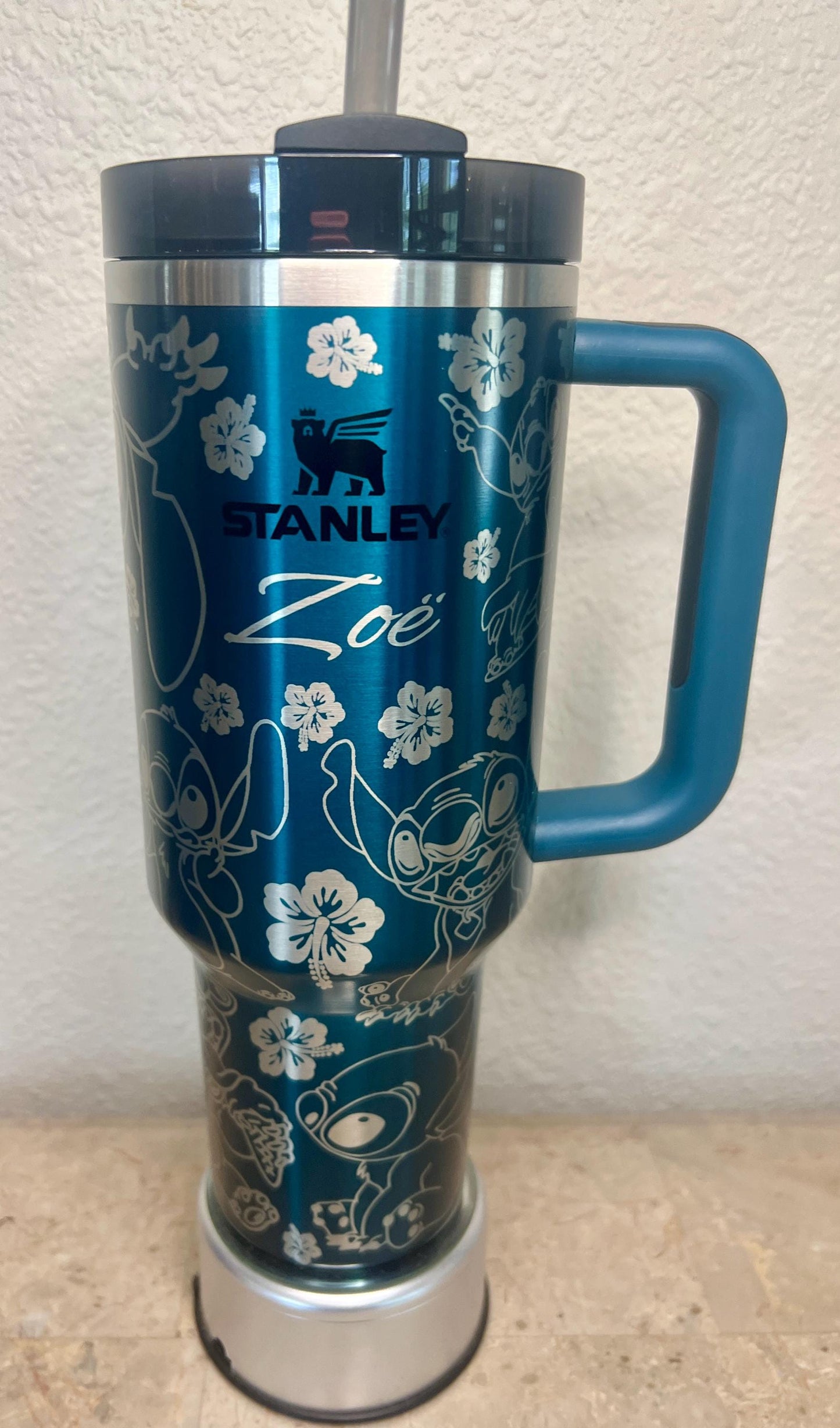 Engraved Alien Stanley Quencher H2.0 Tumbler - 40 Oz Travel Mug