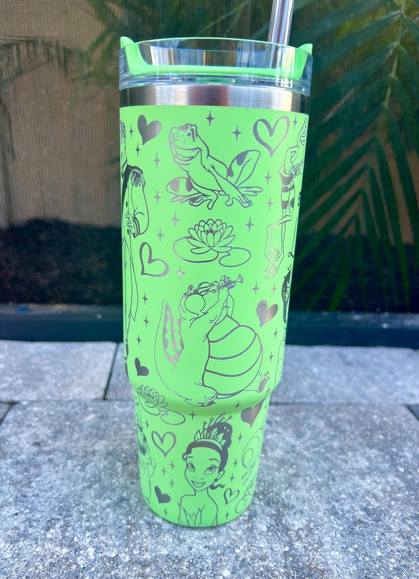 Princess and Frog Engraved Stanley Tumbler - 30 oz H2.0 Quencher