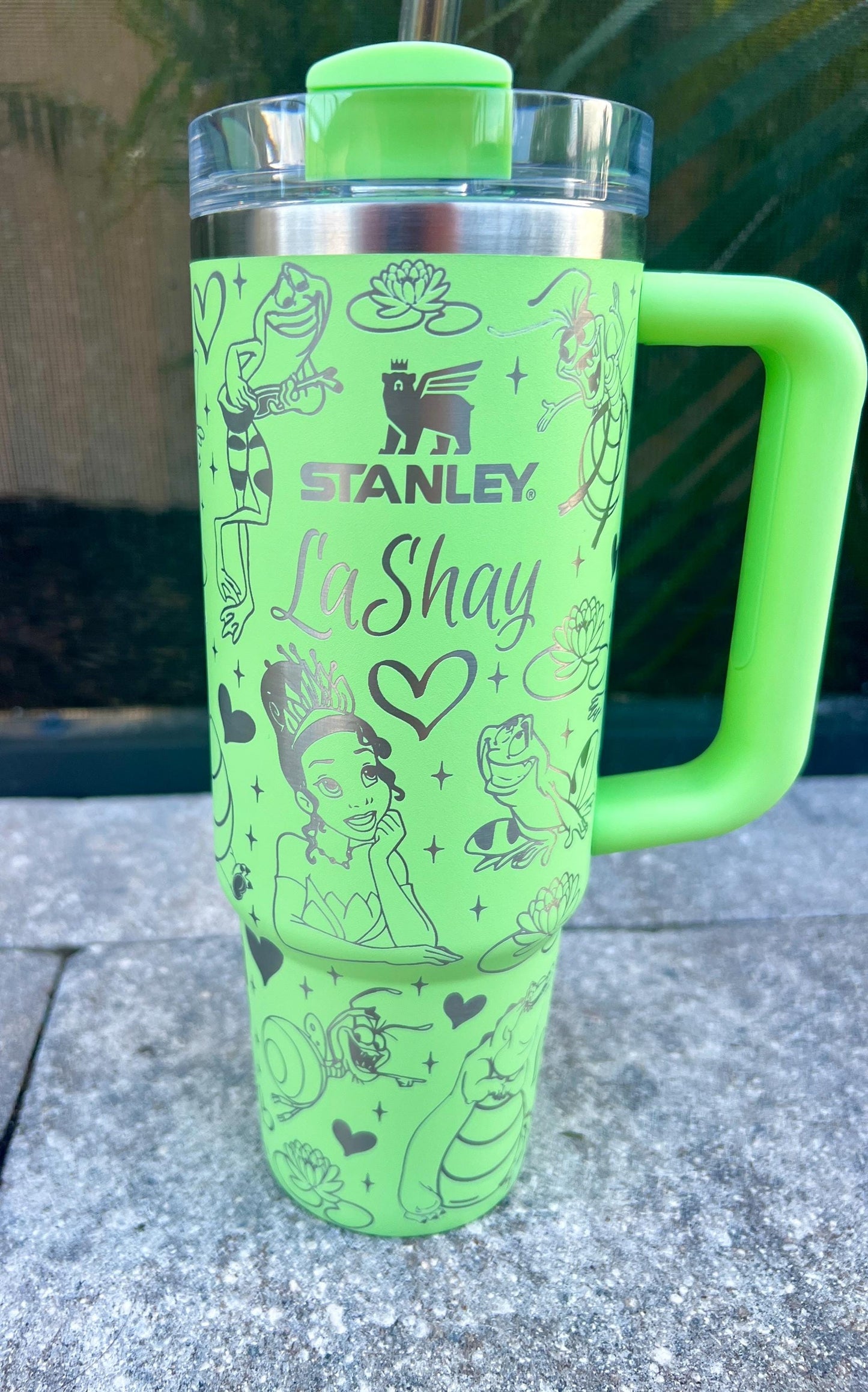 Princess and Frog Engraved Stanley Tumbler - 30 oz H2.0 Quencher