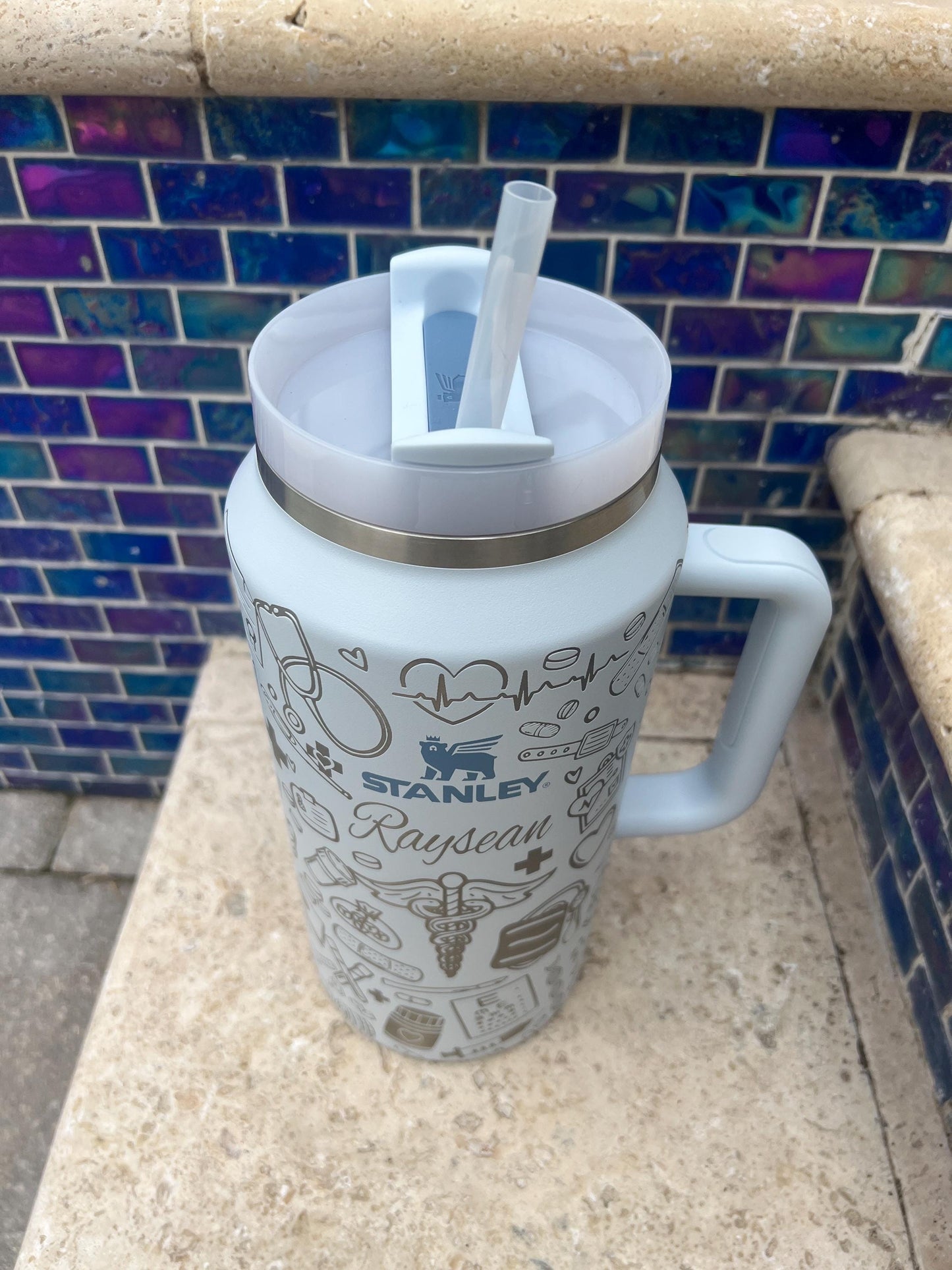 Nurse Life Stanley Tumbler 64 Oz: Laser Engraved Travel Quencher