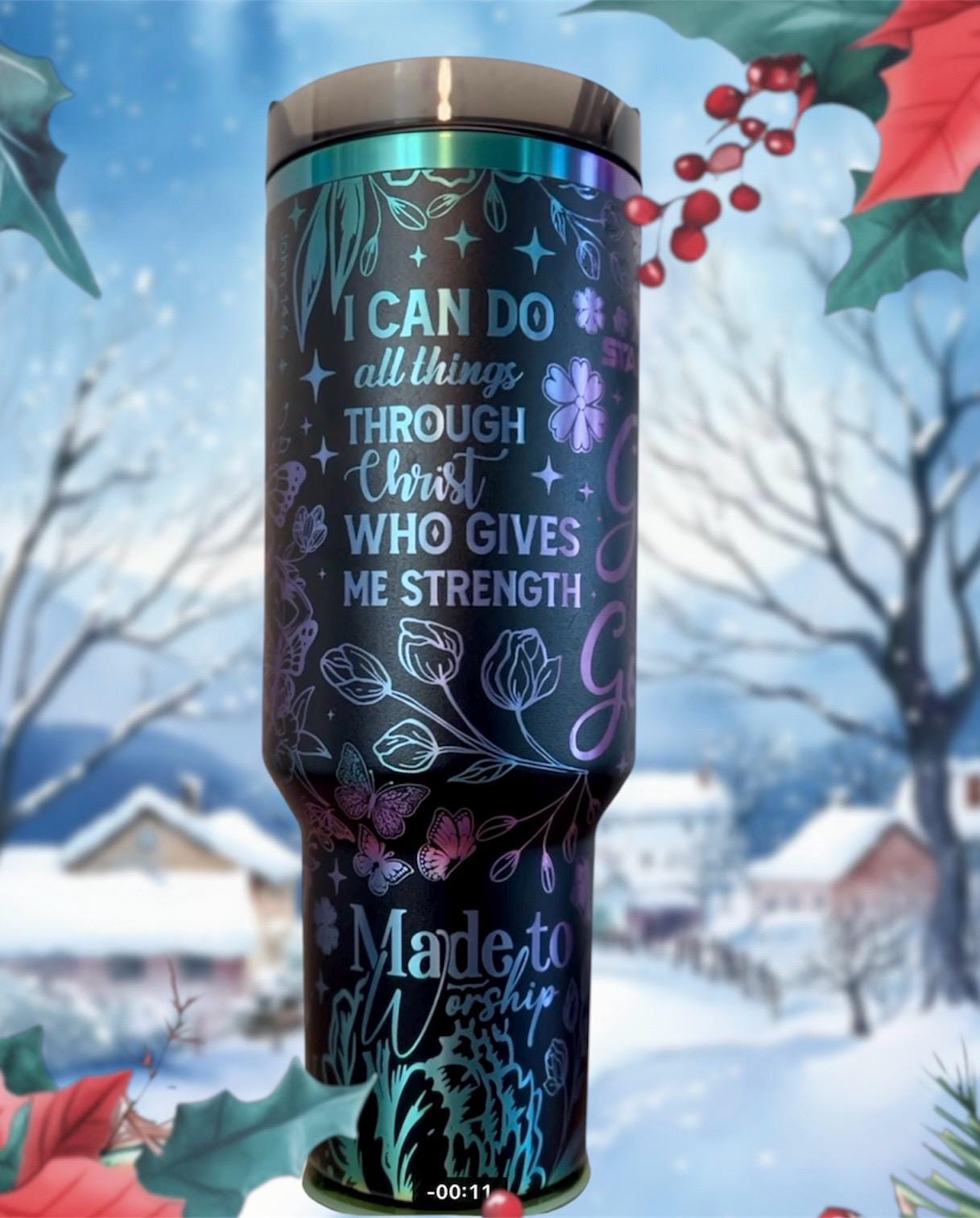 Engraved Christian Faith Stanley Tumbler - 40 oz H2.0 Quencher