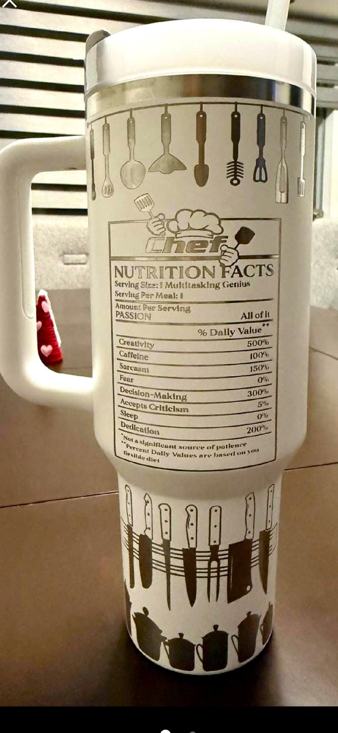 Chef Life Engraved Stanley Tumbler - 40 Oz Travel Mug