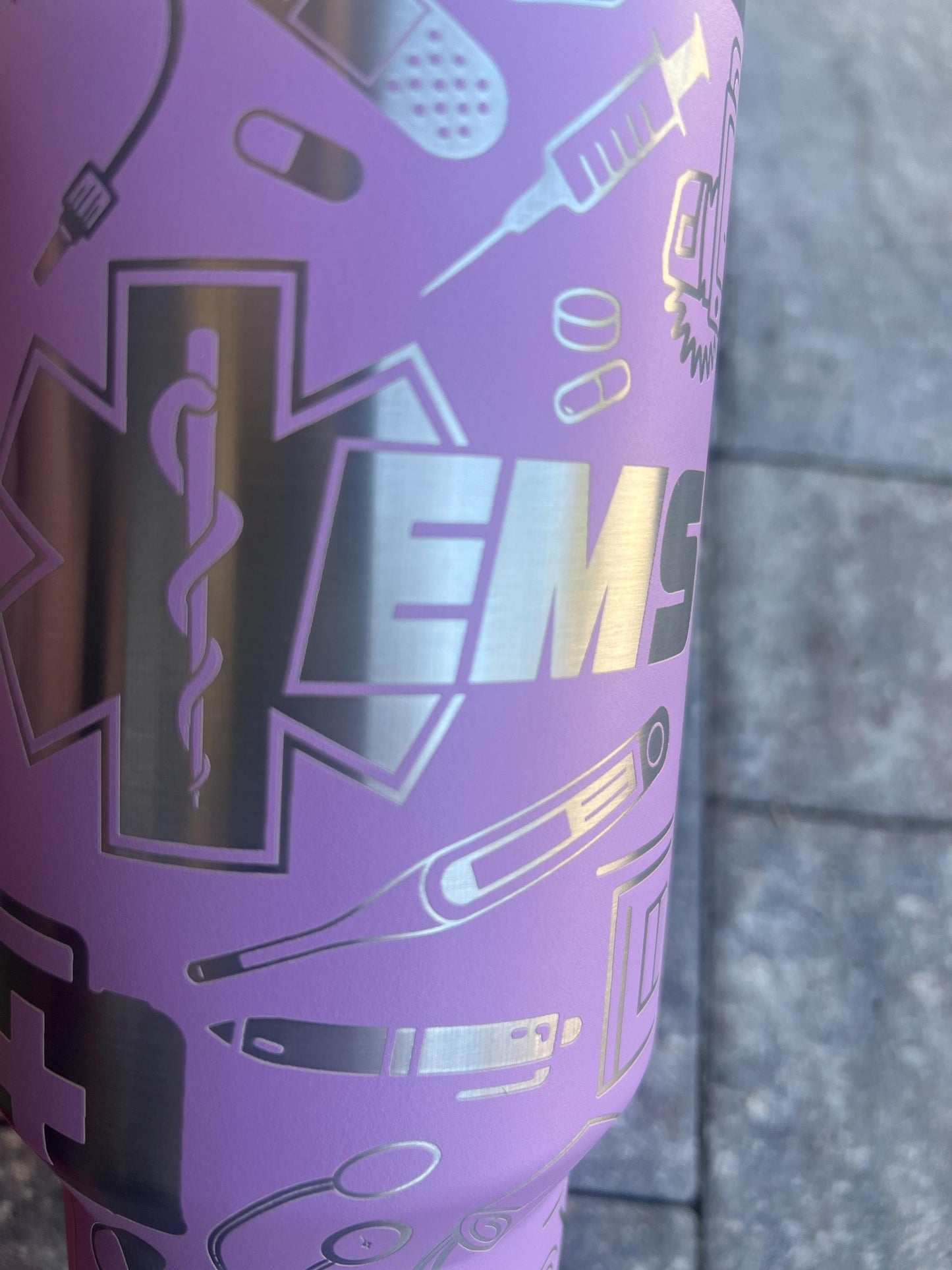 Laser Engraved EMS Stanley Quencher: 40 oz Travel Tumbler