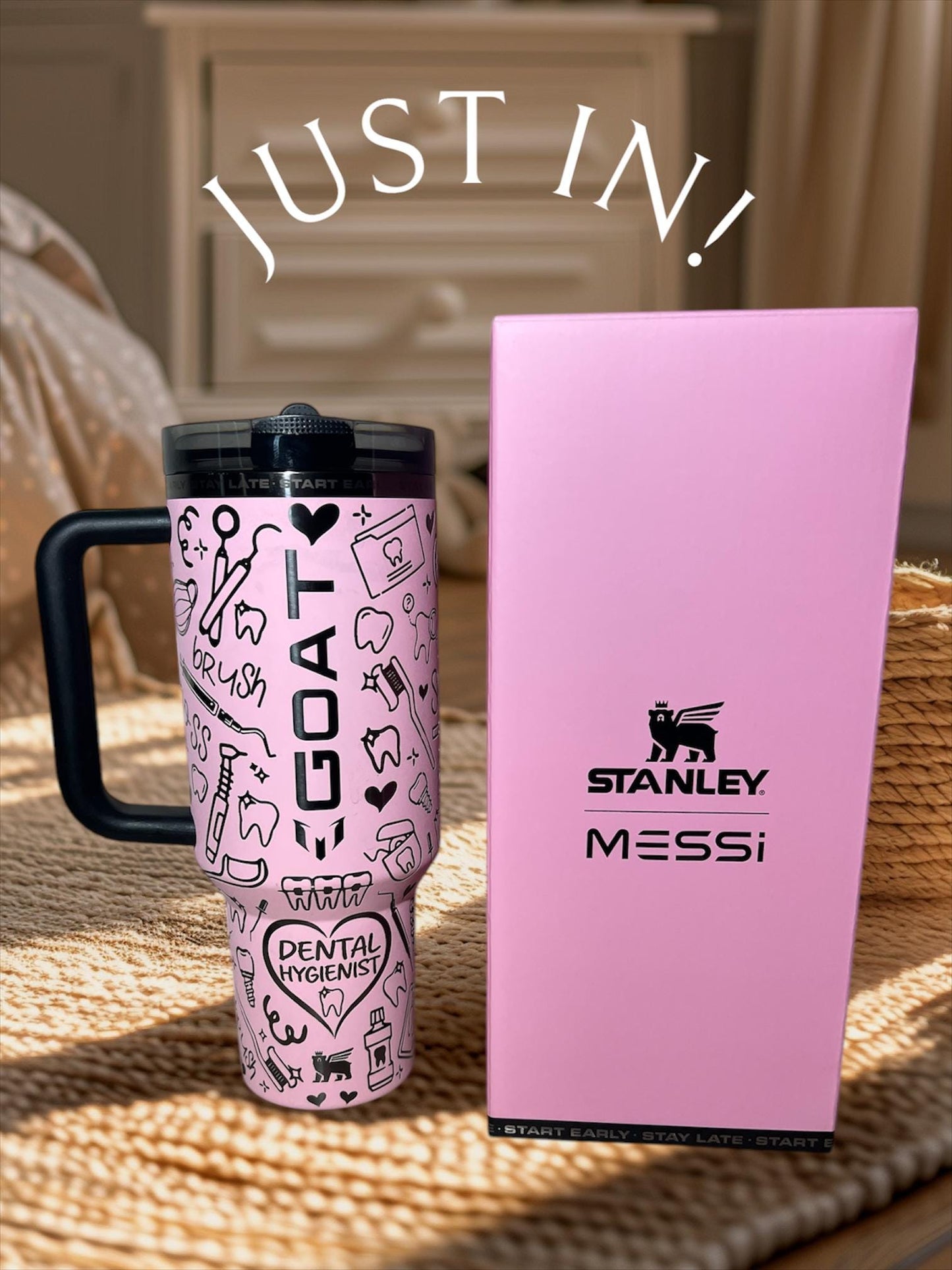 Stanley Messi Limited Edition Tumbler - Dental Design, Laser Engraved