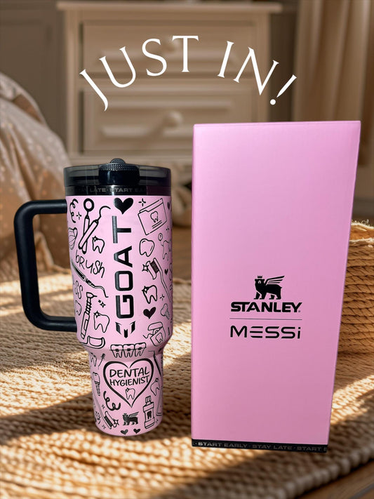 Stanley Messi Limited Edition Tumbler - Dental Design, Laser Engraved