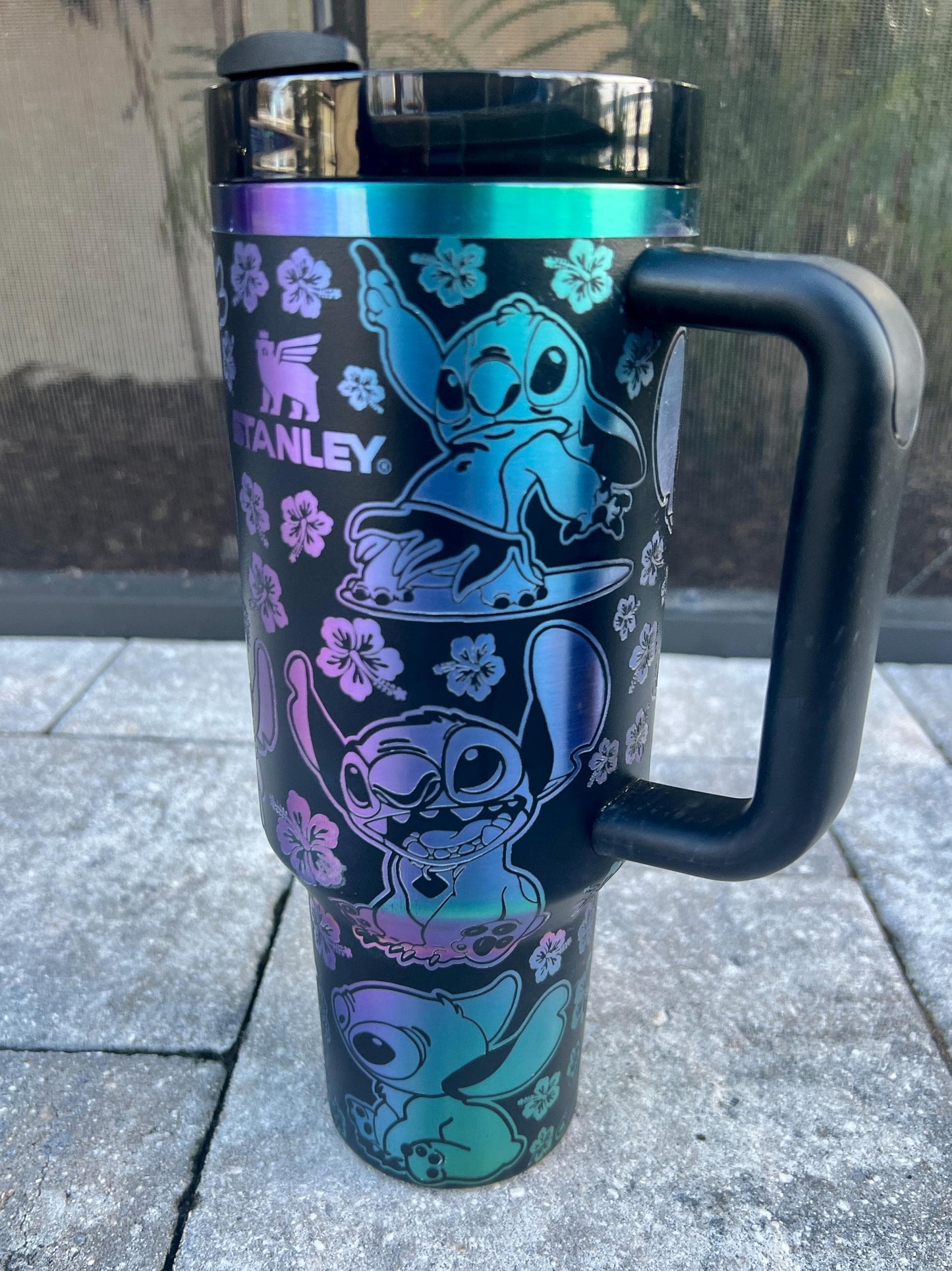 Engraved Alien Stanley Quencher H2.0 Tumbler - 40 Oz Travel Mug