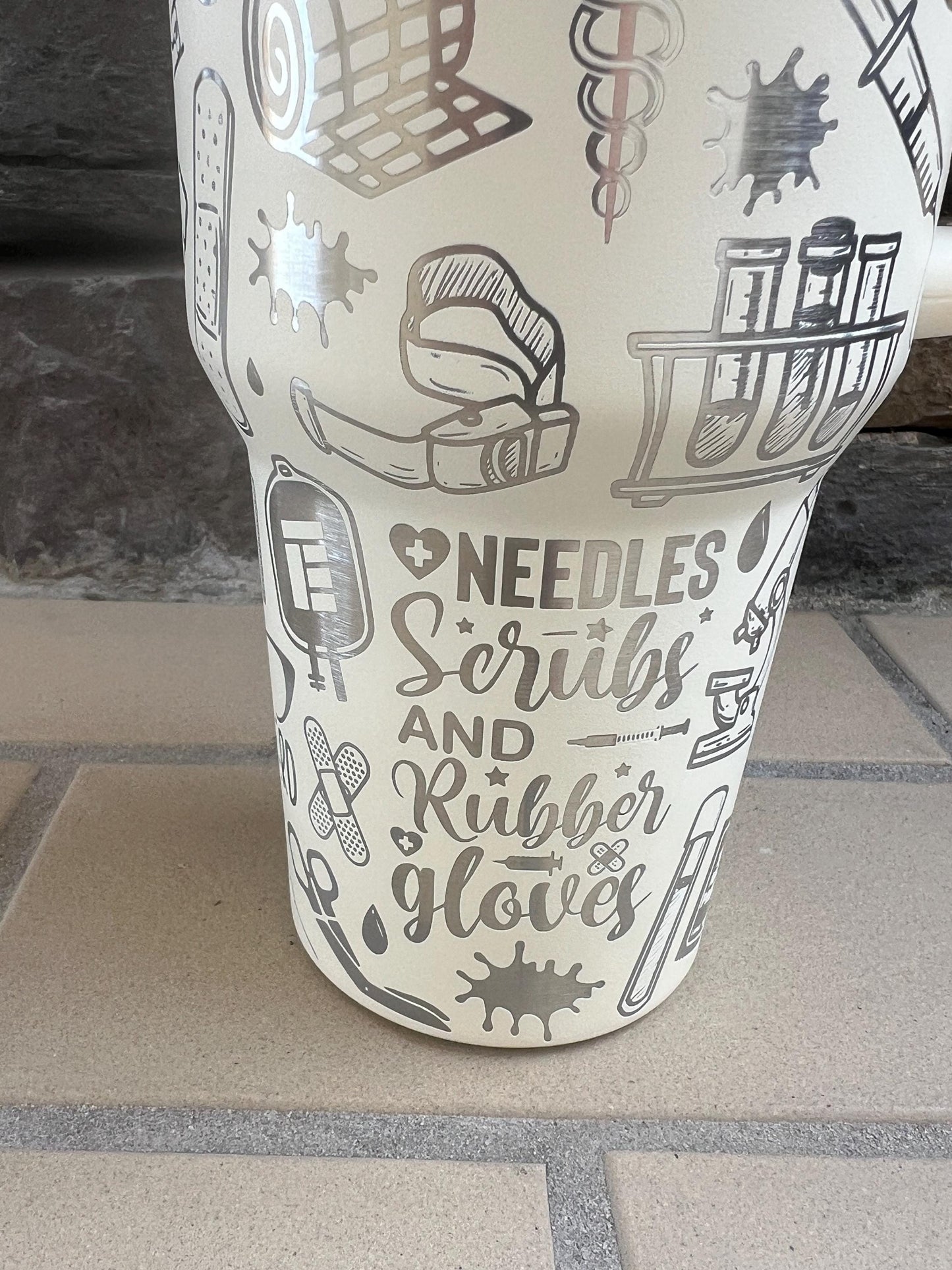 Personalized Phlebotomist 40 Oz Tumbler: Engraved Travel Mug, Nurse Gift