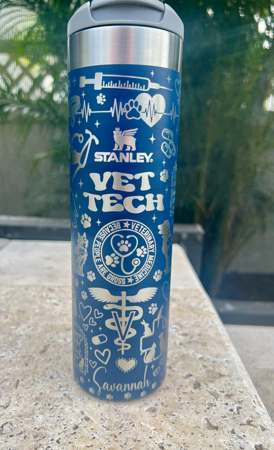 Engraved Stanley Aerolight 20 Oz Vet Tech Tumbler