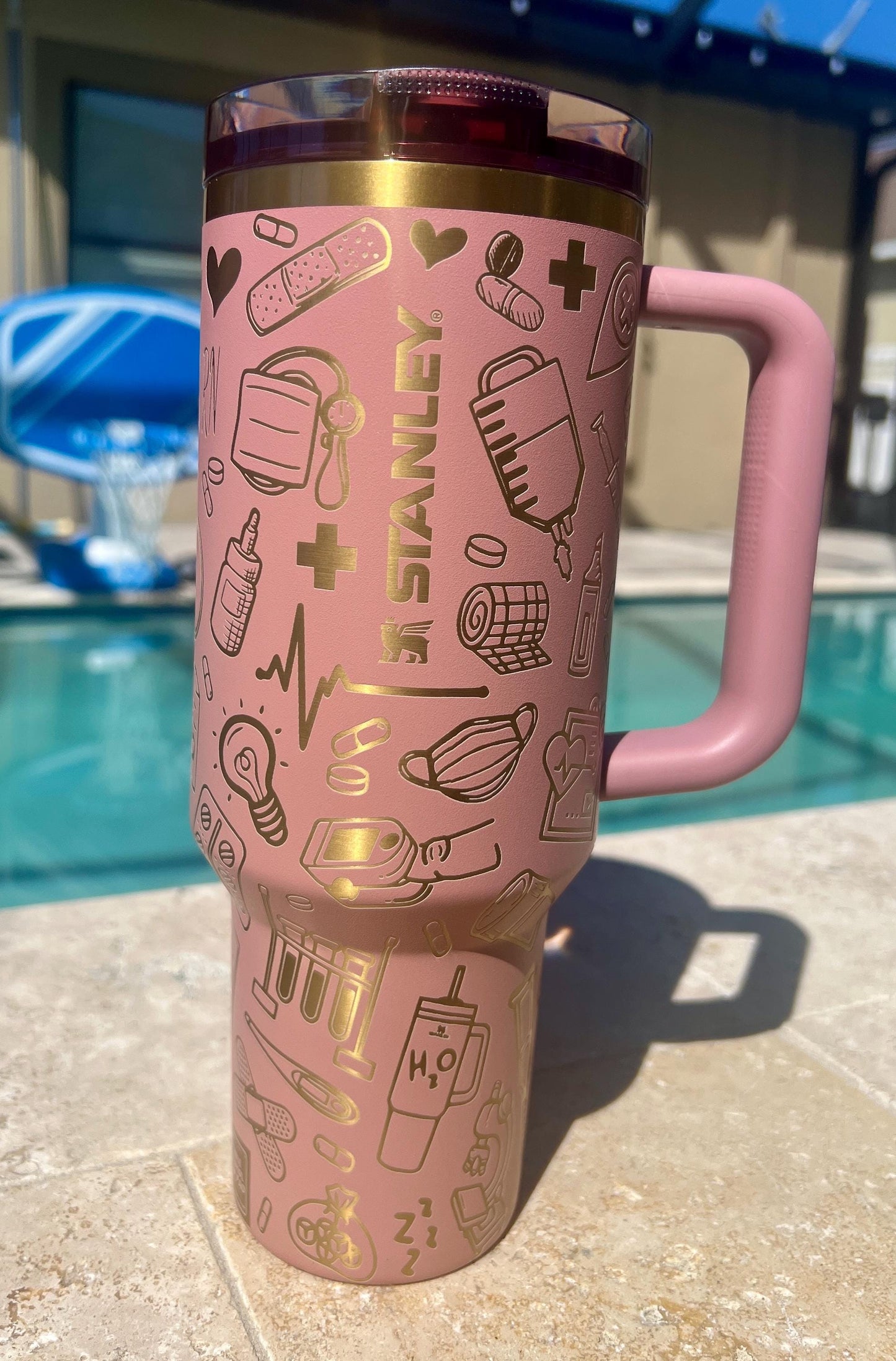 Personalized Nurse Stanley 40 Oz Tumbler: Laser Engraved Protour Cup