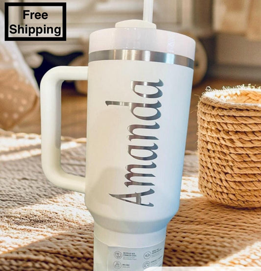 Laser Engraved Personalized Stanley Tumbler - 40oz or 30oz