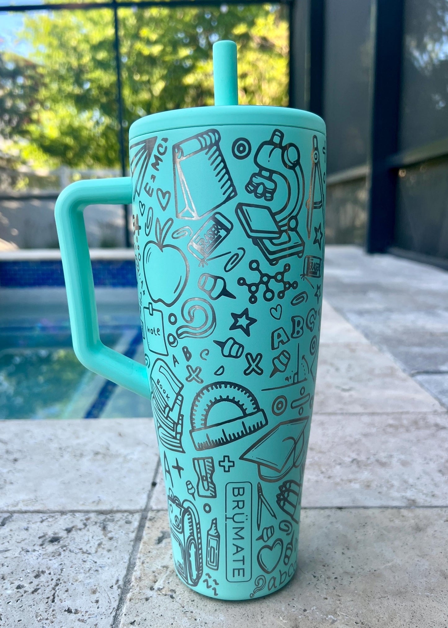 Teacher -40 OZ Brumate ERA Leakproof  Tumbler/ cup with Handle-Full Wrap Laser Engraved