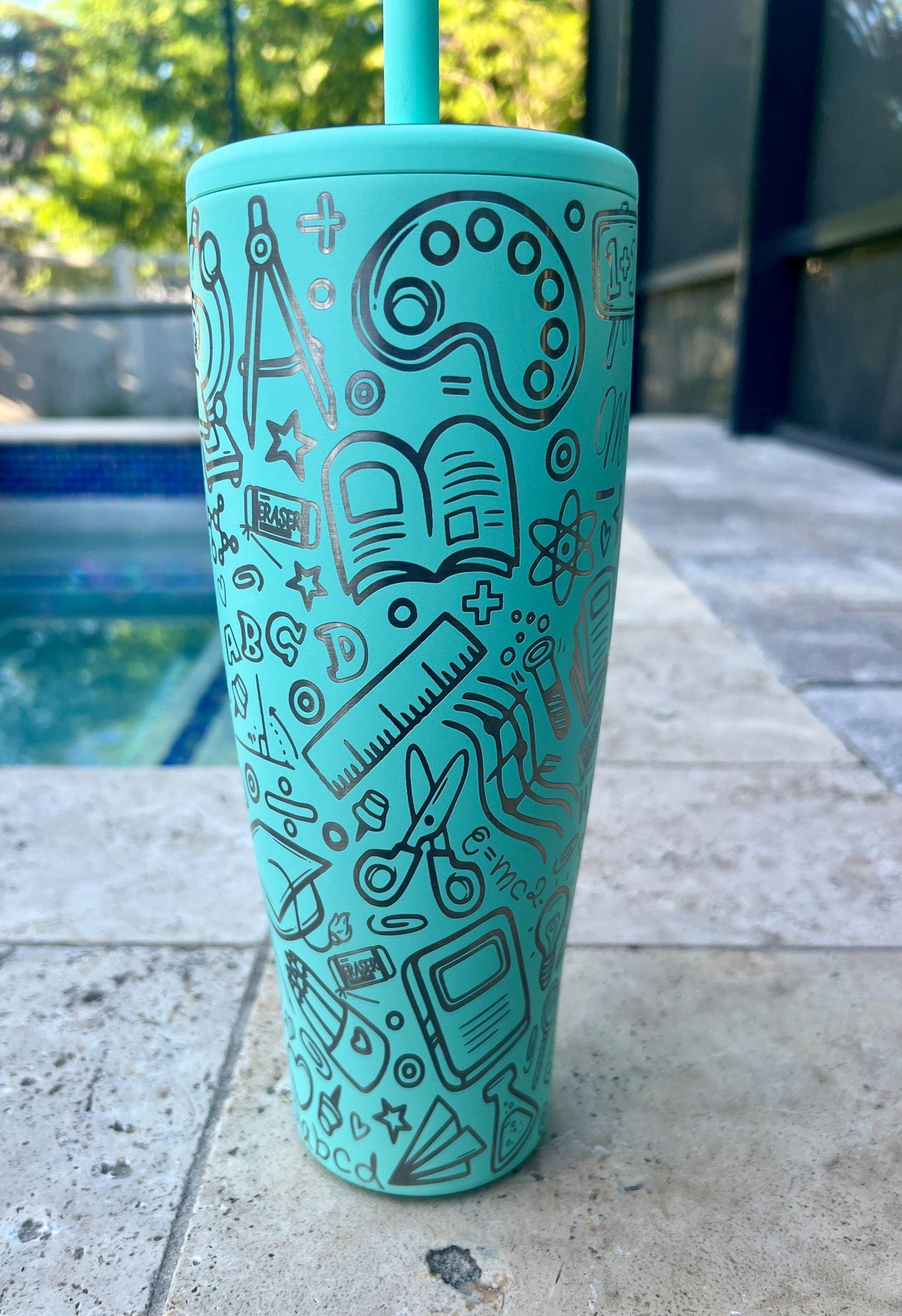 Teacher -40 OZ Brumate ERA Leakproof  Tumbler/ cup with Handle-Full Wrap Laser Engraved